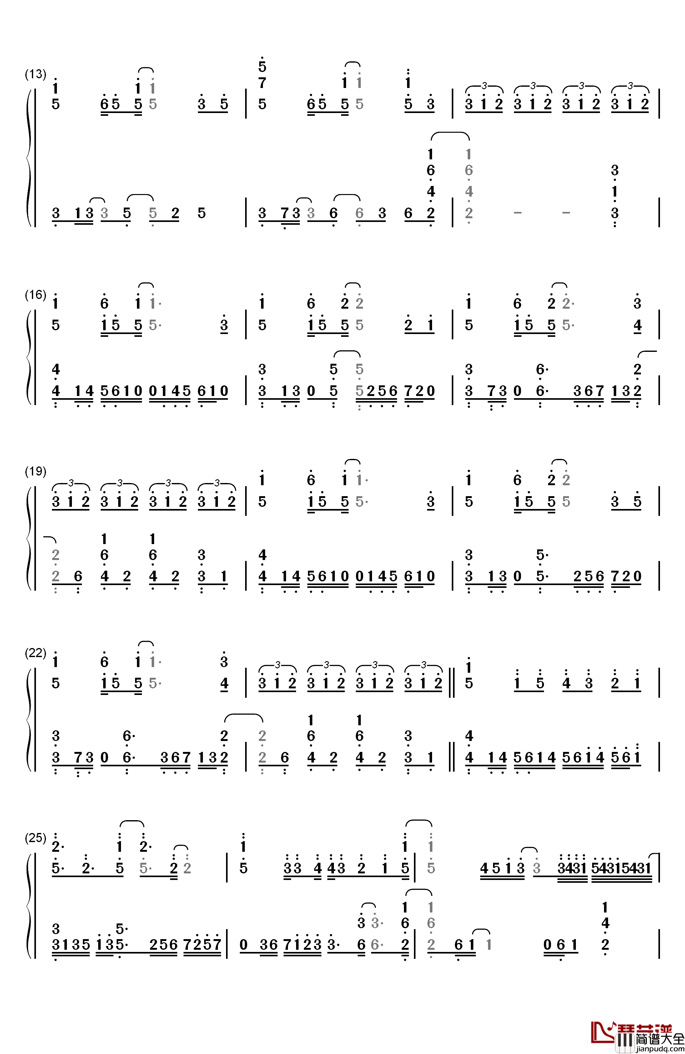 Shelter钢琴简谱_数字双手_Porter_Robinson&Madeon