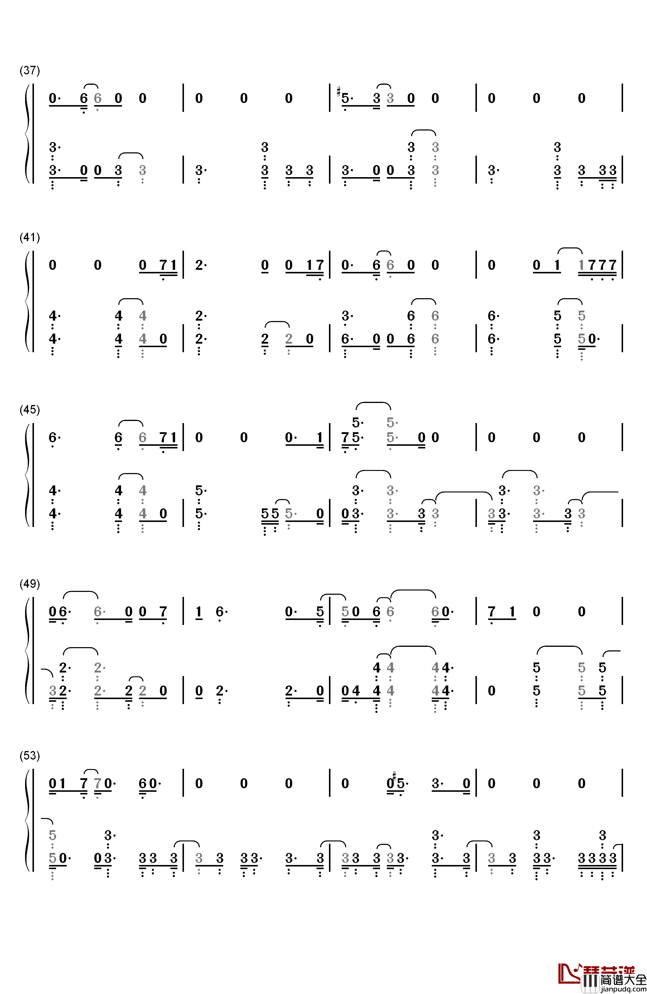 Beyond_My_Beloved_Horizon钢琴简谱_数字双手_Hans_Zimmer&Klaus_Badelt
