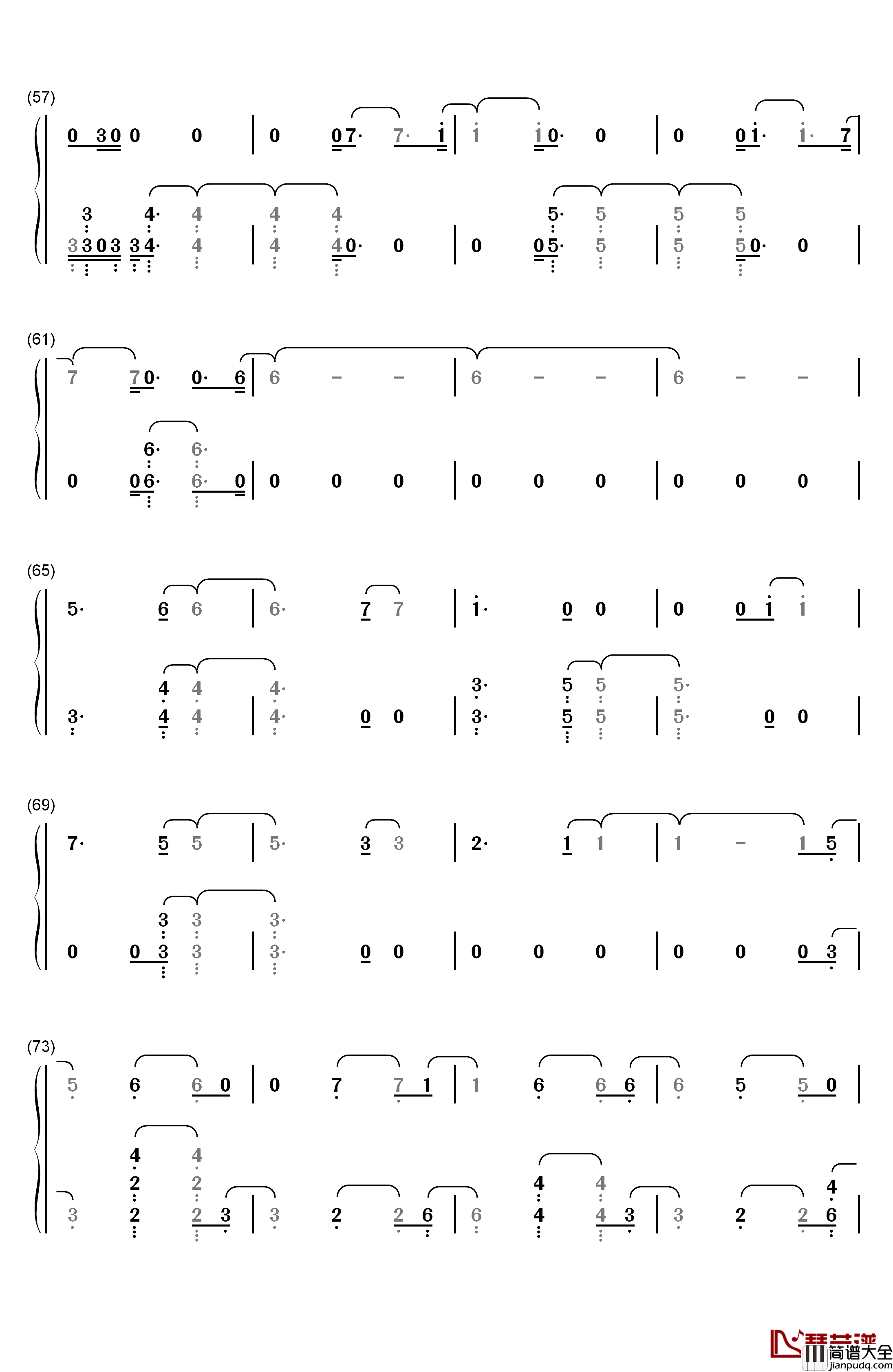 Beyond_My_Beloved_Horizon钢琴简谱_数字双手_Hans_Zimmer&Klaus_Badelt