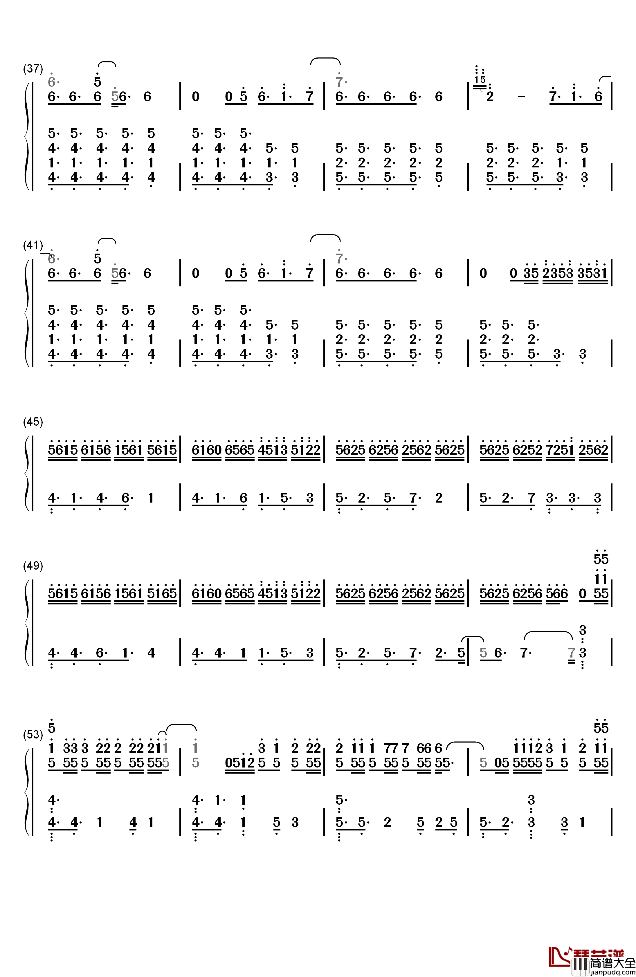 Magic钢琴简谱_数字双手_Coldplay