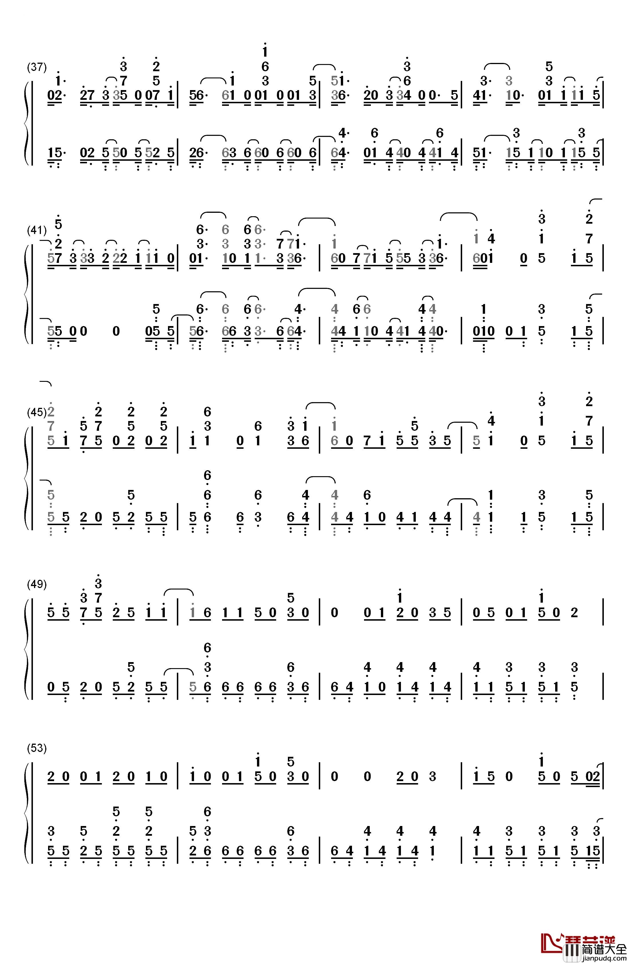 Tired钢琴简谱_数字双手_Alan_Walker_ft_Galvin_James