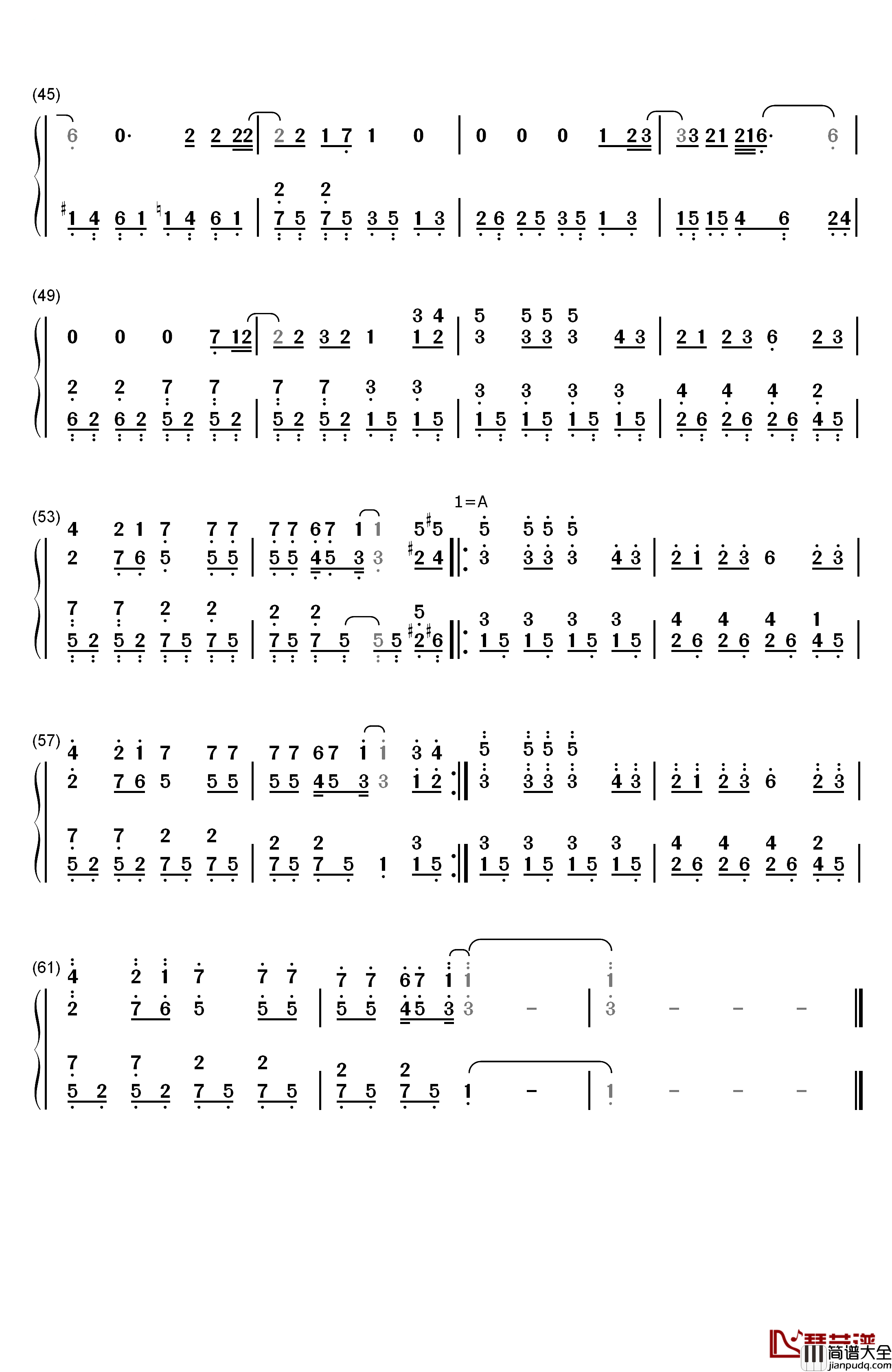 Seasons_in_the_Sun钢琴简谱_数字双手_西城男孩（Westlife）