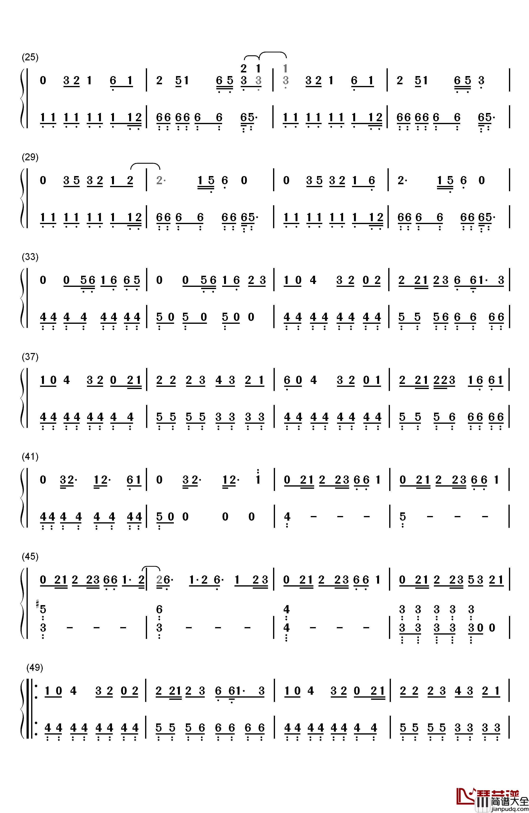 Slow_Hands钢琴简谱_数字双手_Niall_Horan