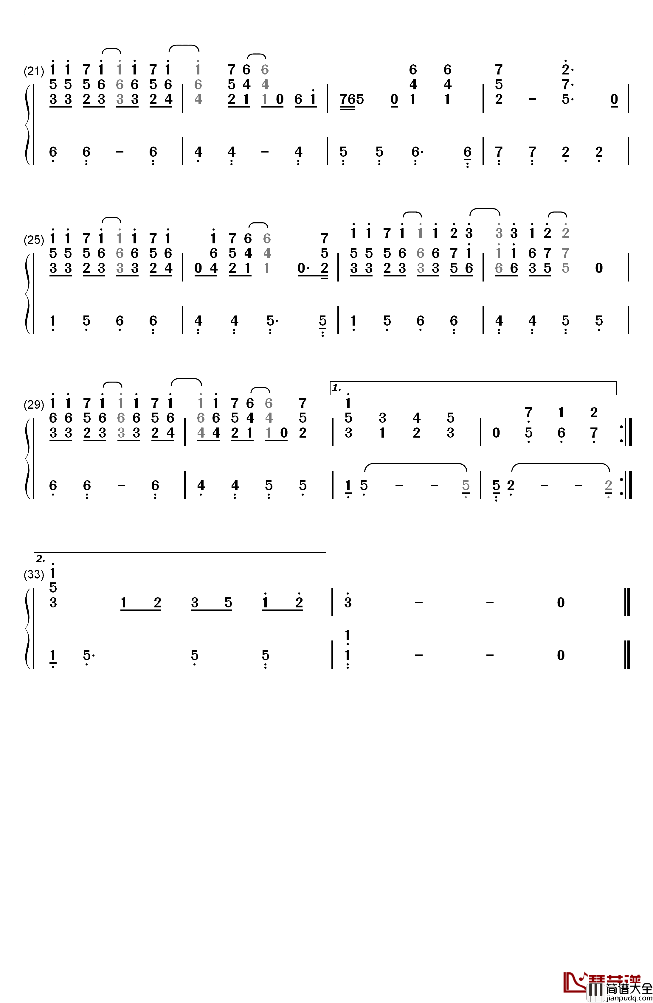 Shout_to_the_Lord钢琴简谱_数字双手_Hillsong