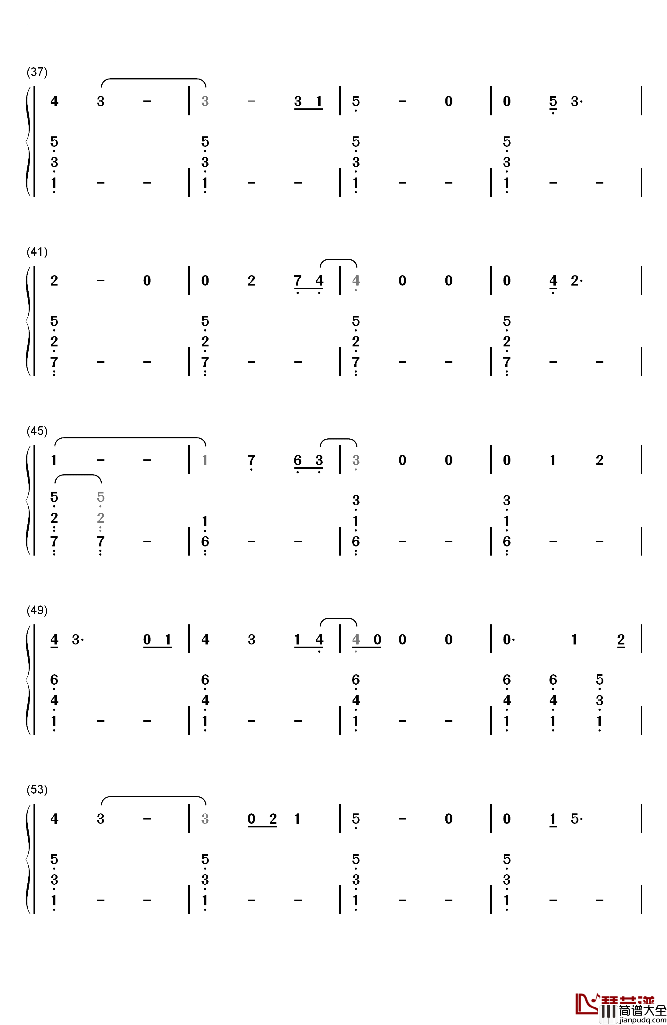She_Used_To_Be_Mine钢琴简谱_数字双手_Sara_Bareilles
