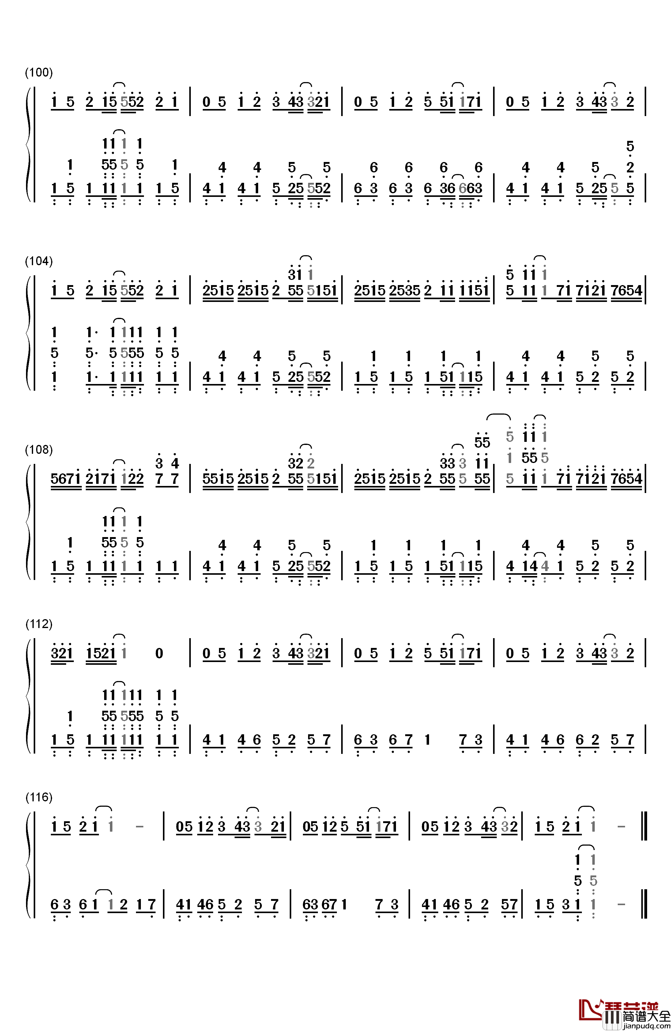 ハッピーシンセサイザ钢琴简谱_数字双手_EasyPop