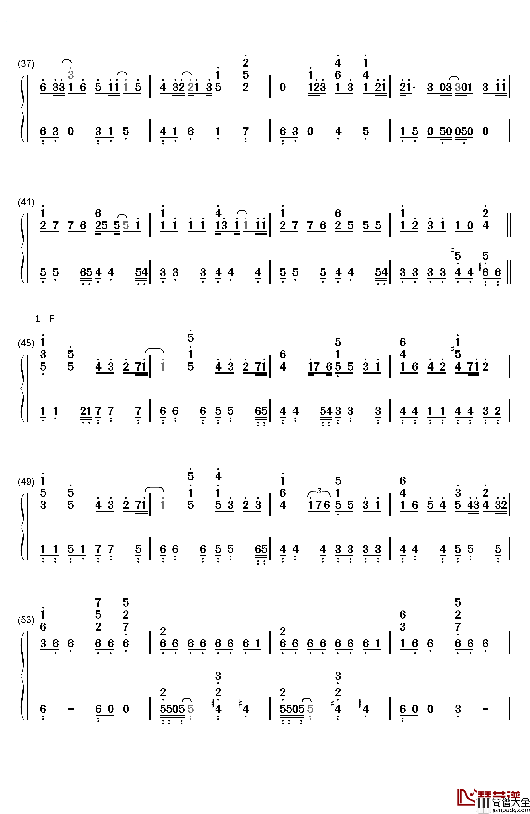 Always钢琴简谱_数字双手_仓木麻衣