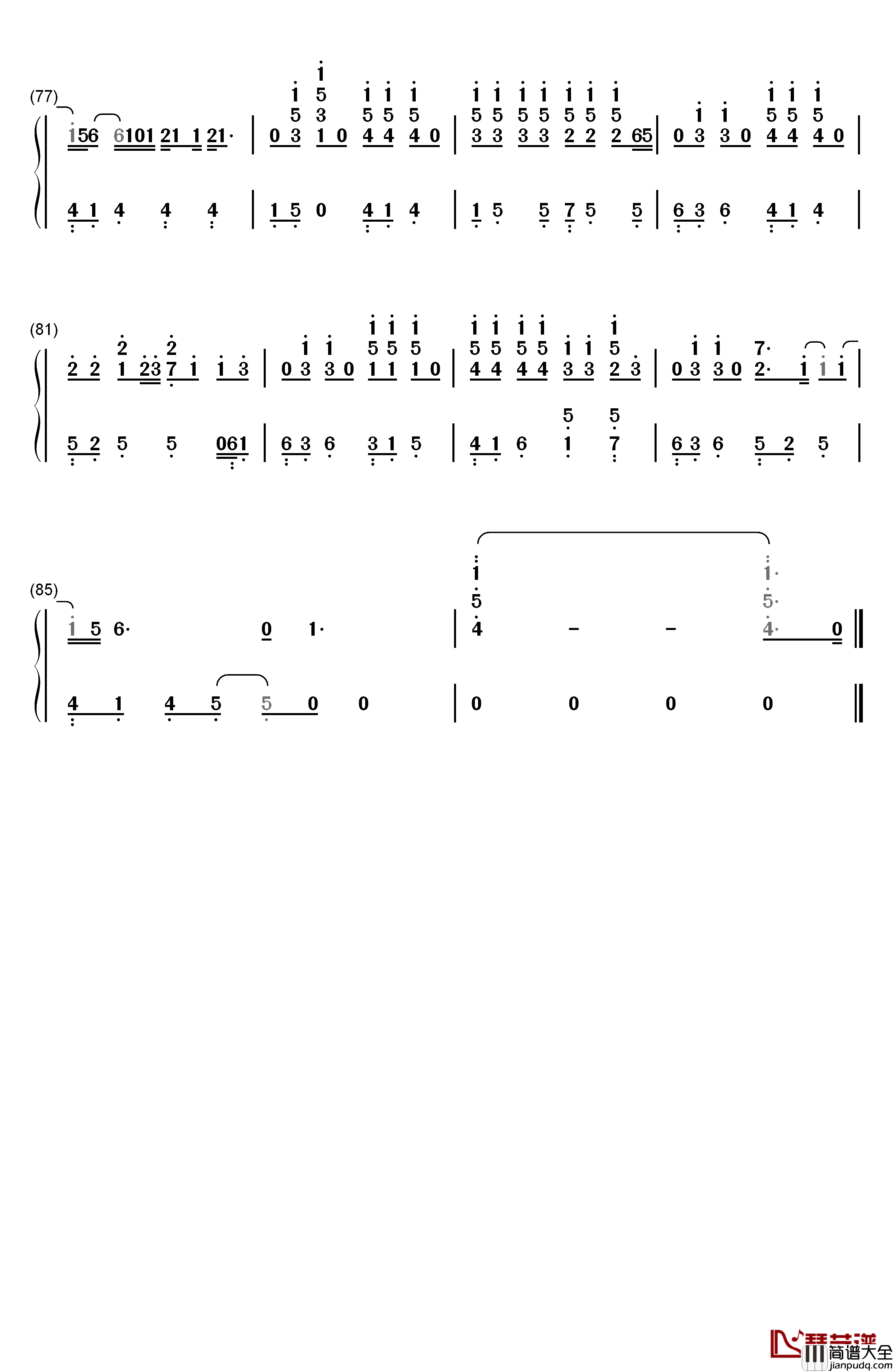 Always钢琴简谱_数字双手_仓木麻衣