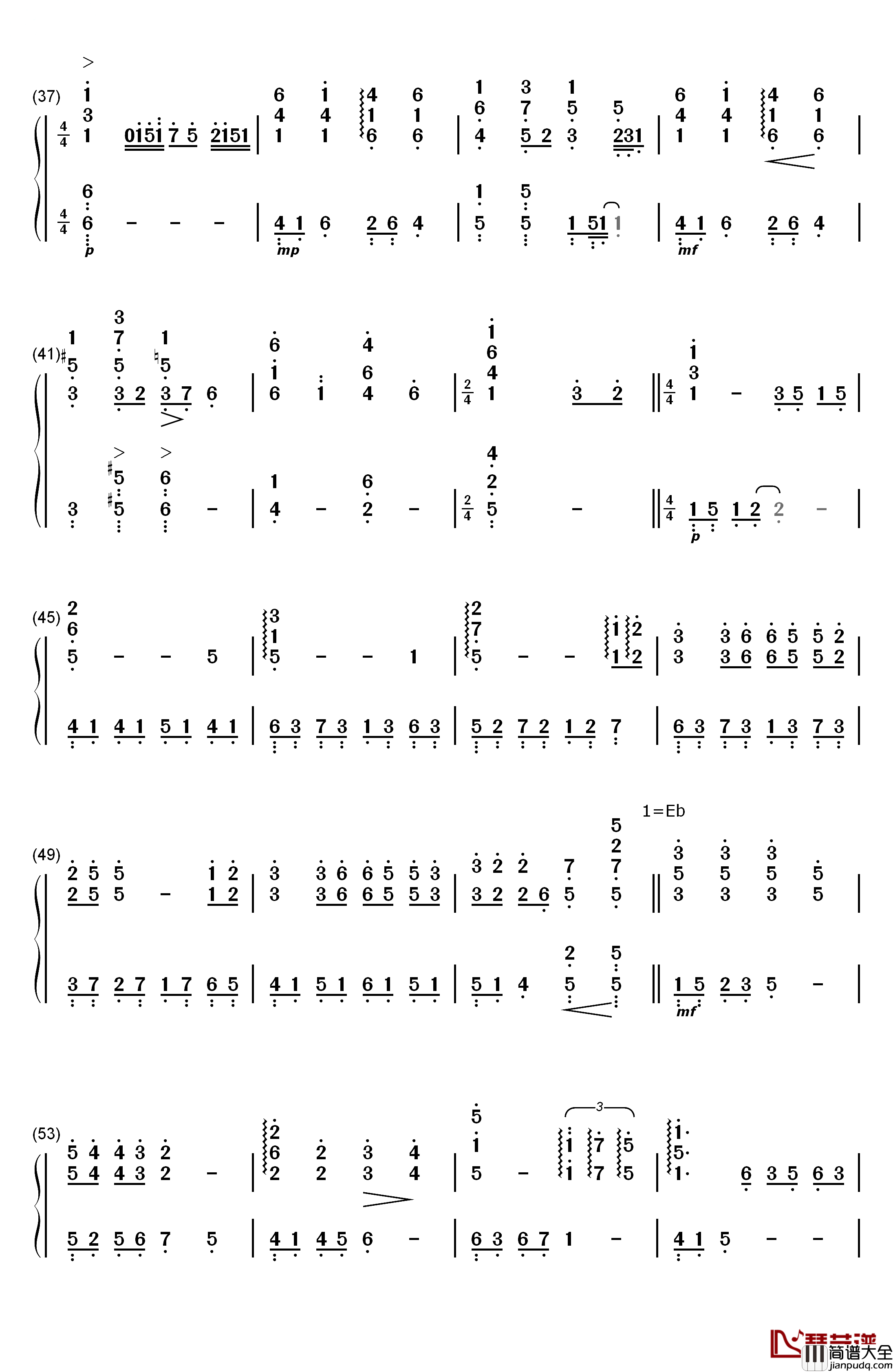 野玫瑰钢琴简谱_数字双手_舒伯特