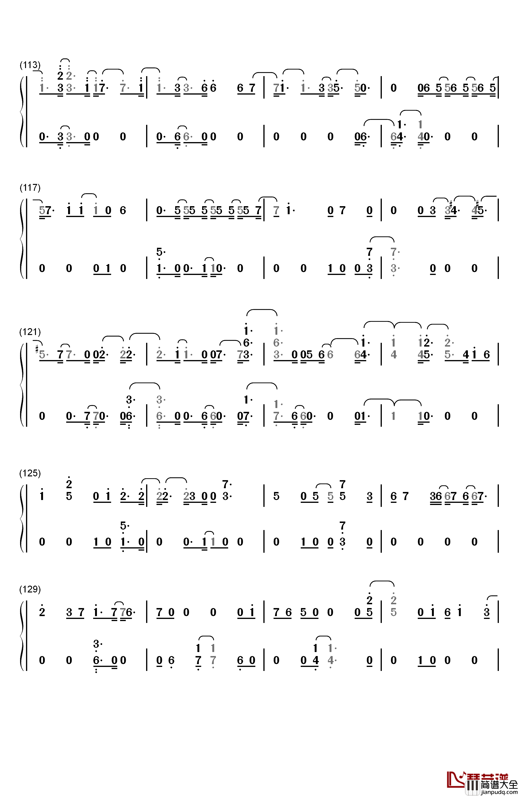 Lonely钢琴简谱_数字双手_Sistar