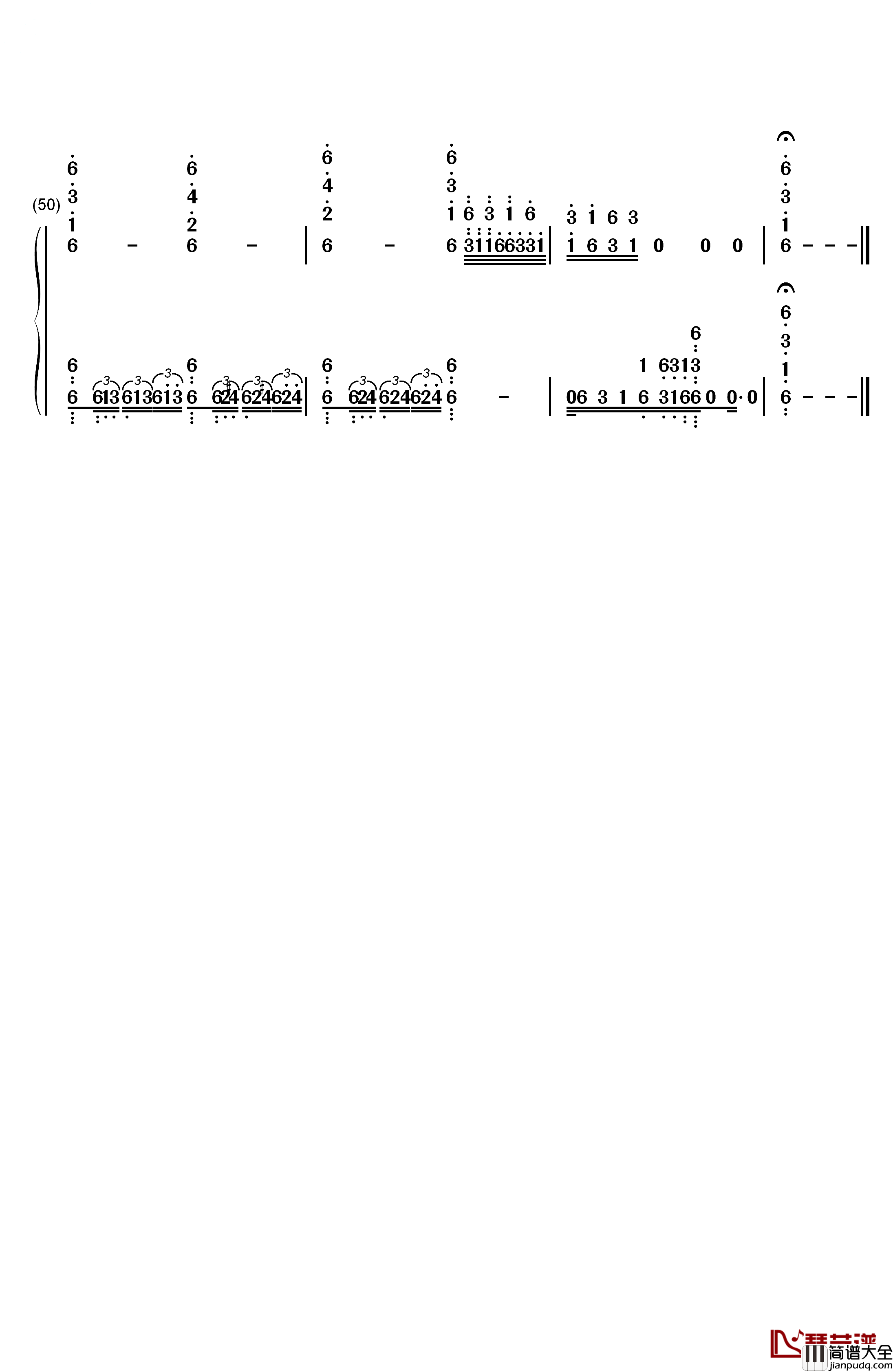 热情のスペクトラム钢琴简谱_数字双手_生物股长