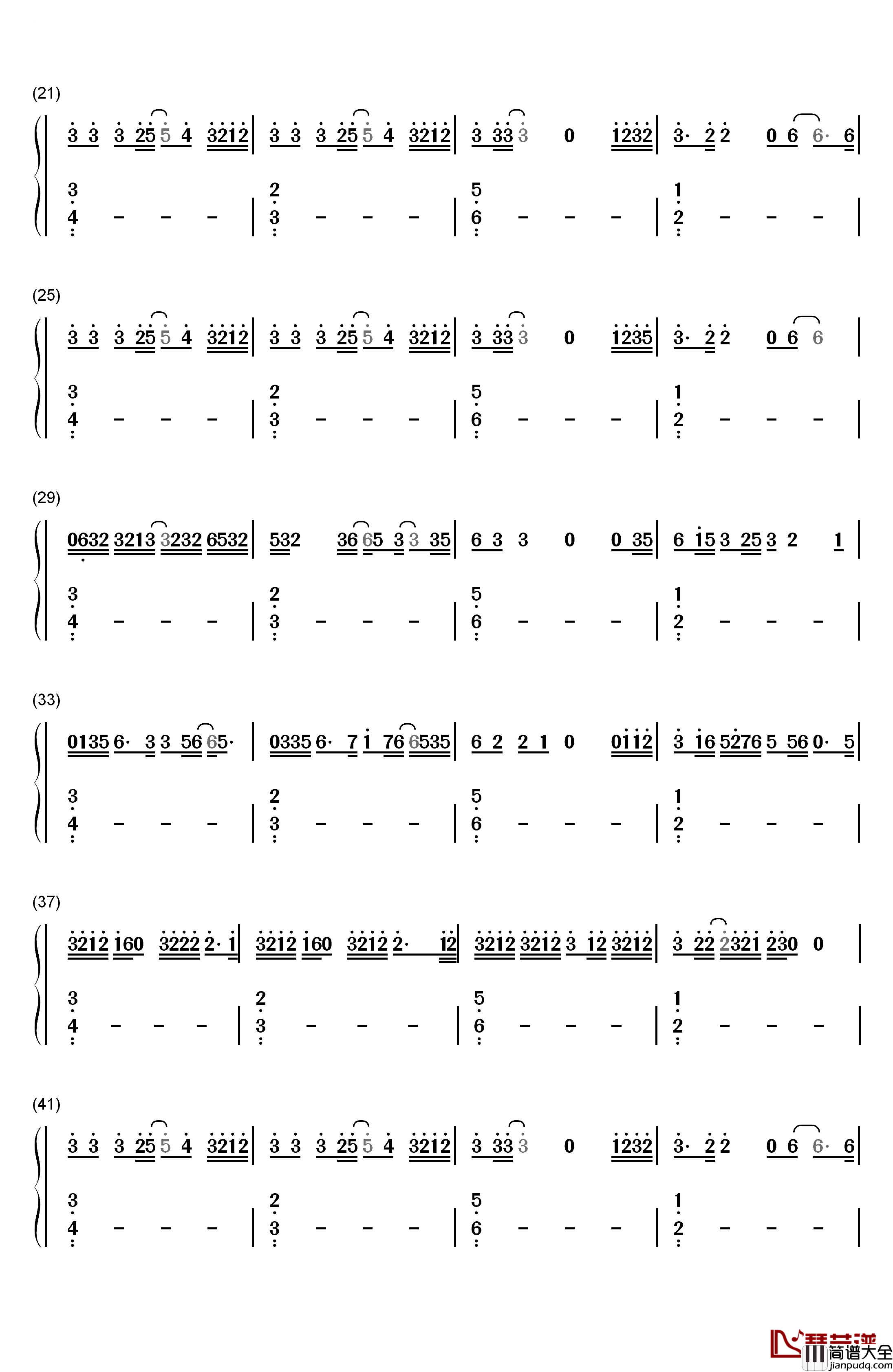 Die_for_You钢琴简谱_数字双手_The_Weeknd
