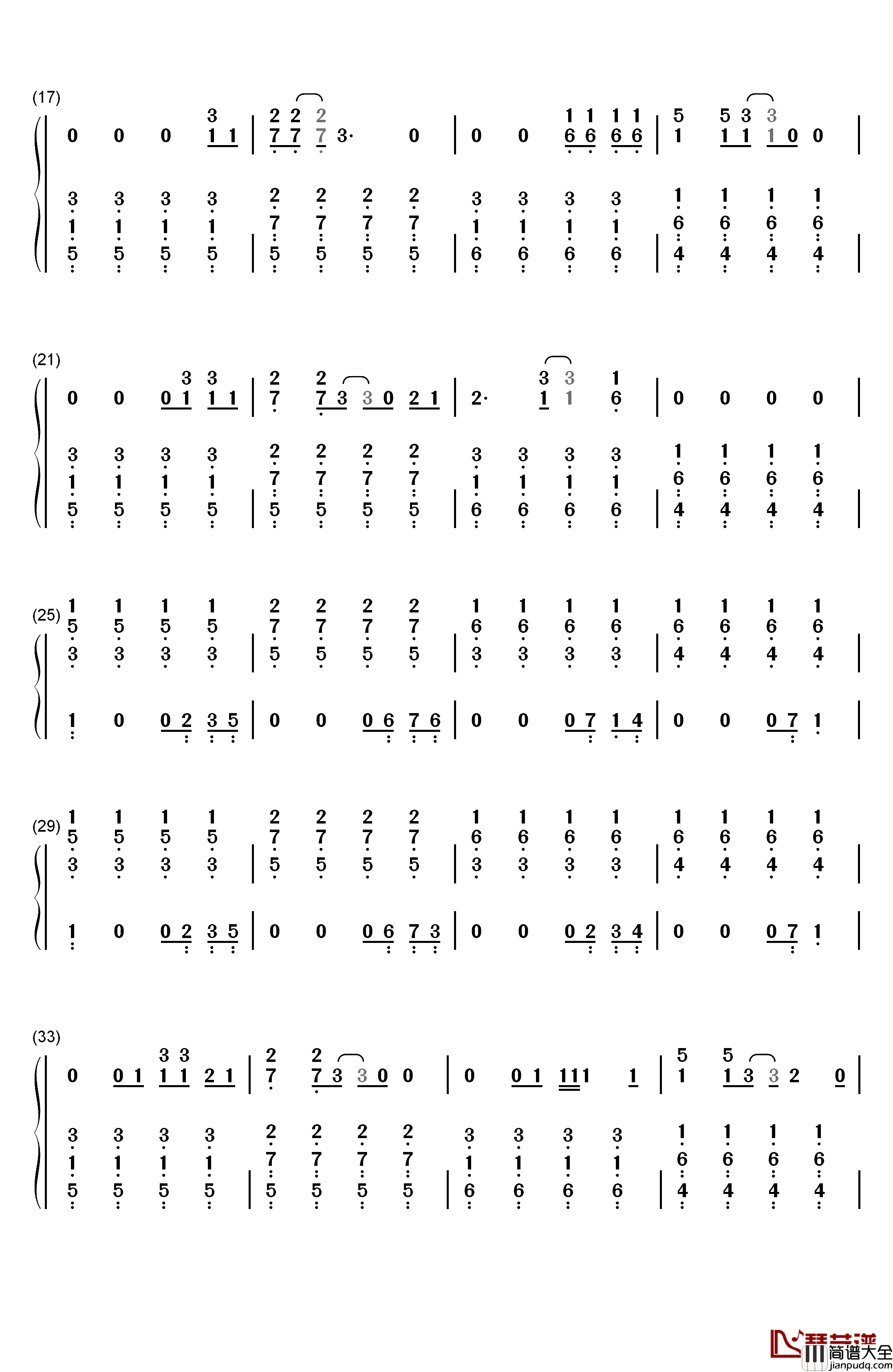 Don't_Stop_Believing钢琴简谱_数字双手_Journey
