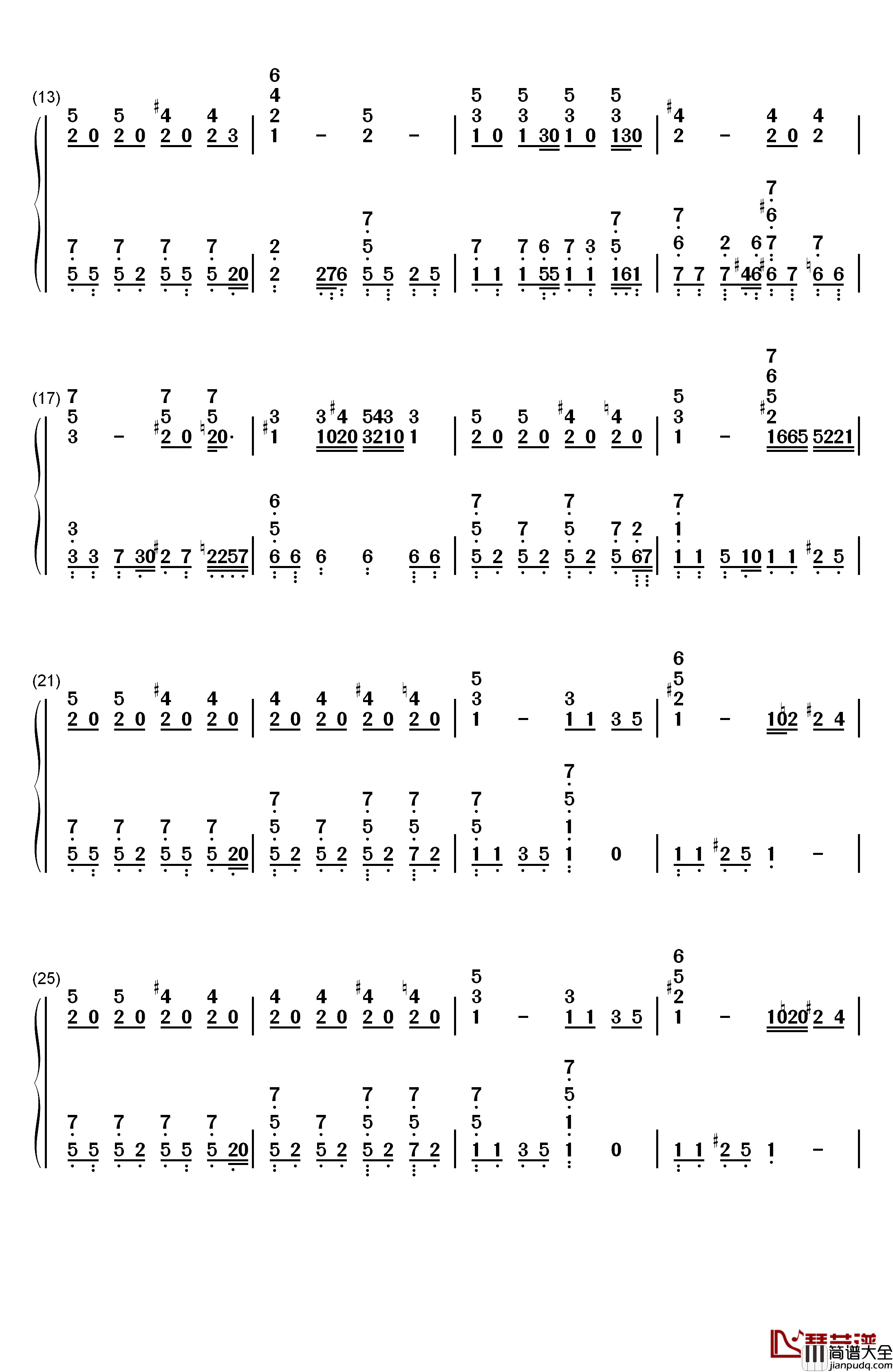 You_Are_So_Beautiful钢琴简谱_数字双手_Joe_Cocker