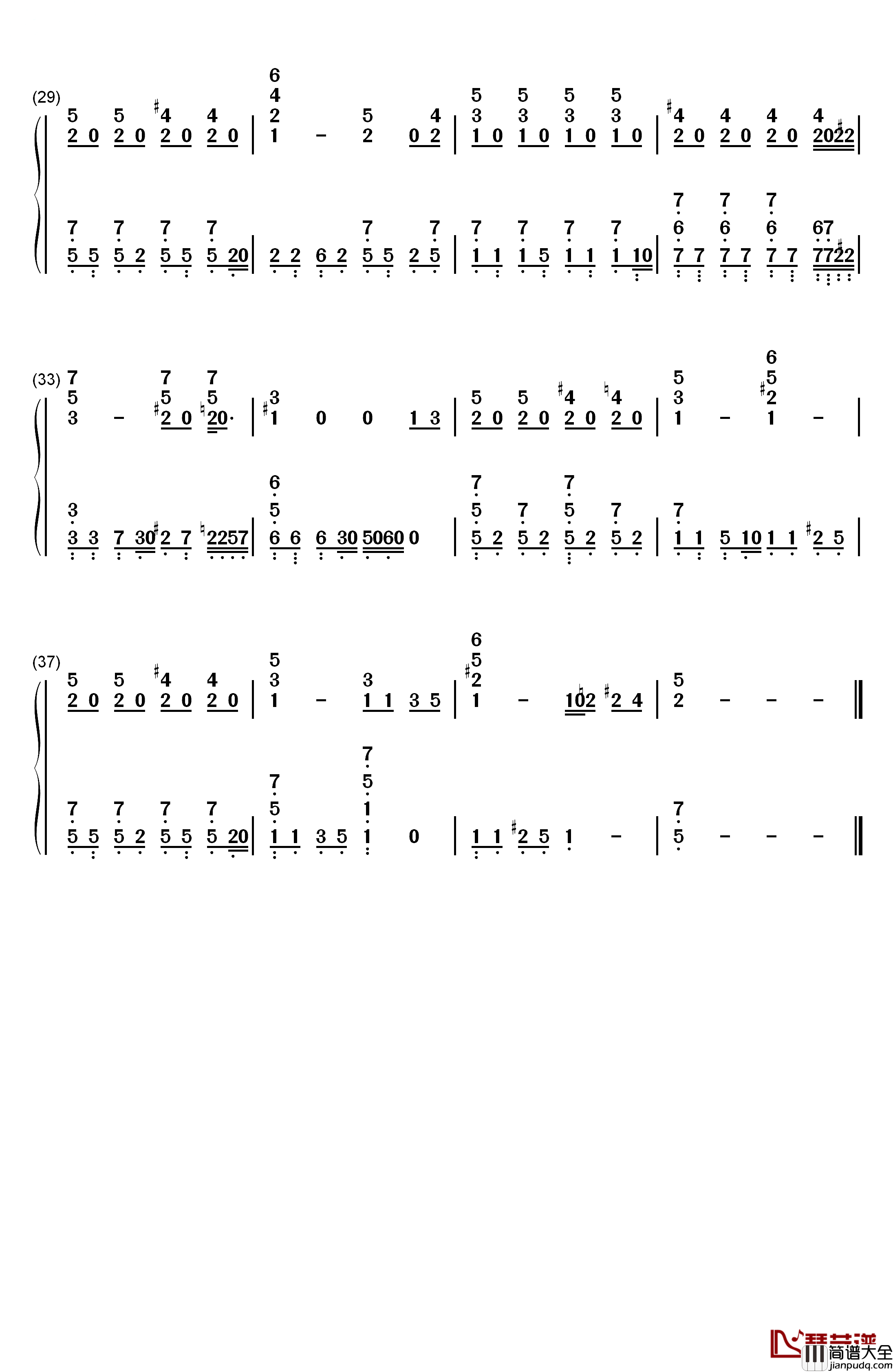 You_Are_So_Beautiful钢琴简谱_数字双手_Joe_Cocker