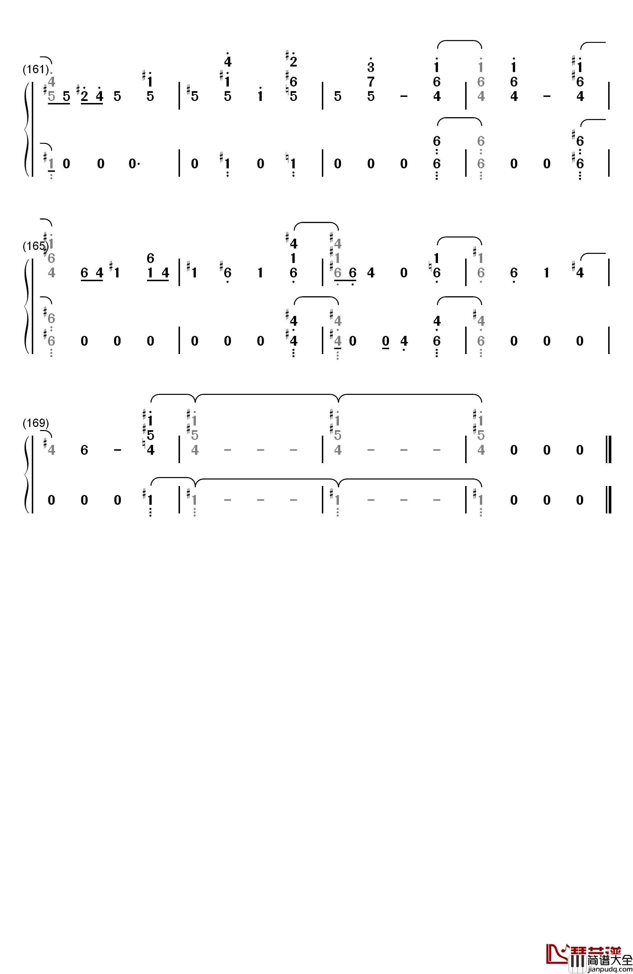 Free_Me钢琴简谱_数字双手_Sia