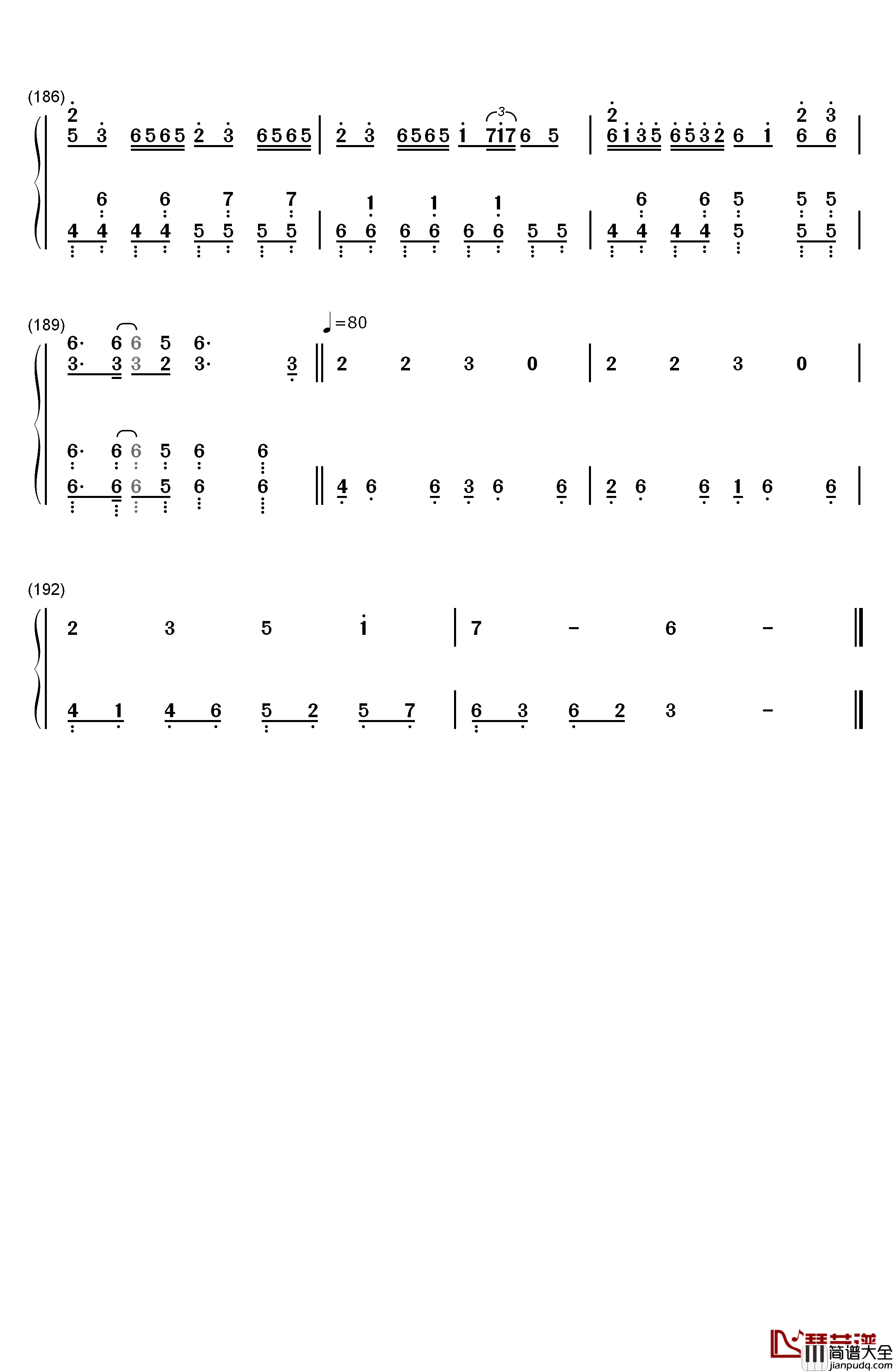 千本樱变奏钢琴简谱_数字双手_初音ミク