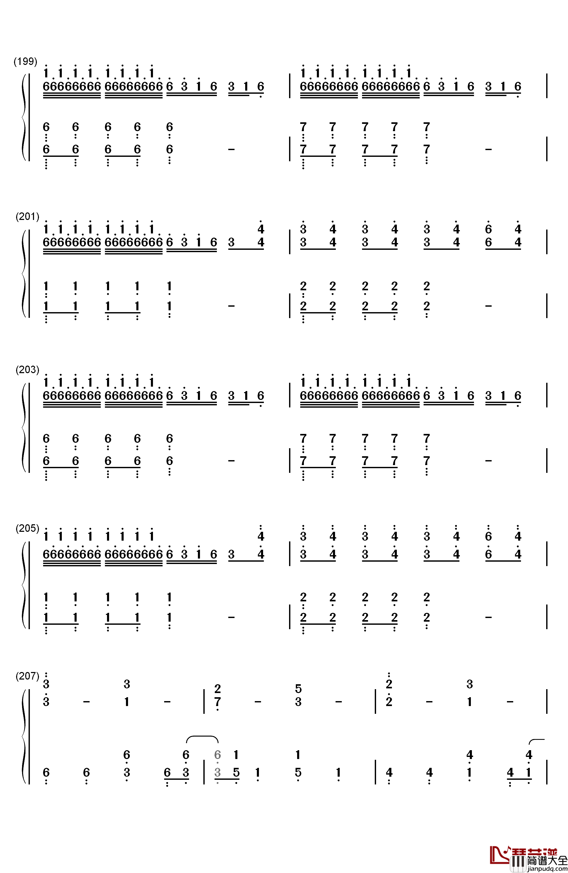 Signal钢琴简谱_数字双手_TK_from_凛として时雨