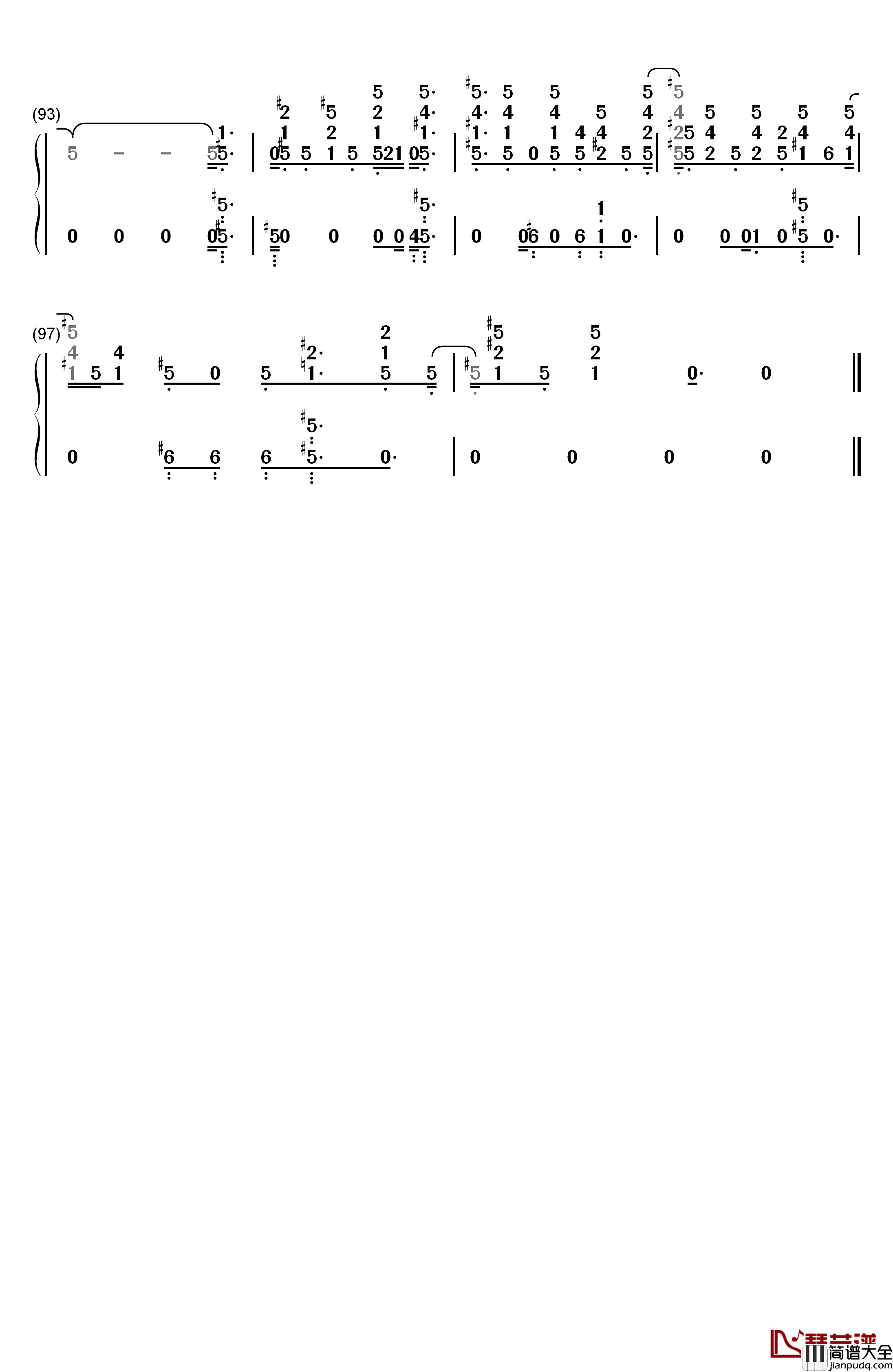 Just_Hold_On钢琴简谱_数字双手_Steve_Aoki_and_Louis_Tomlinson