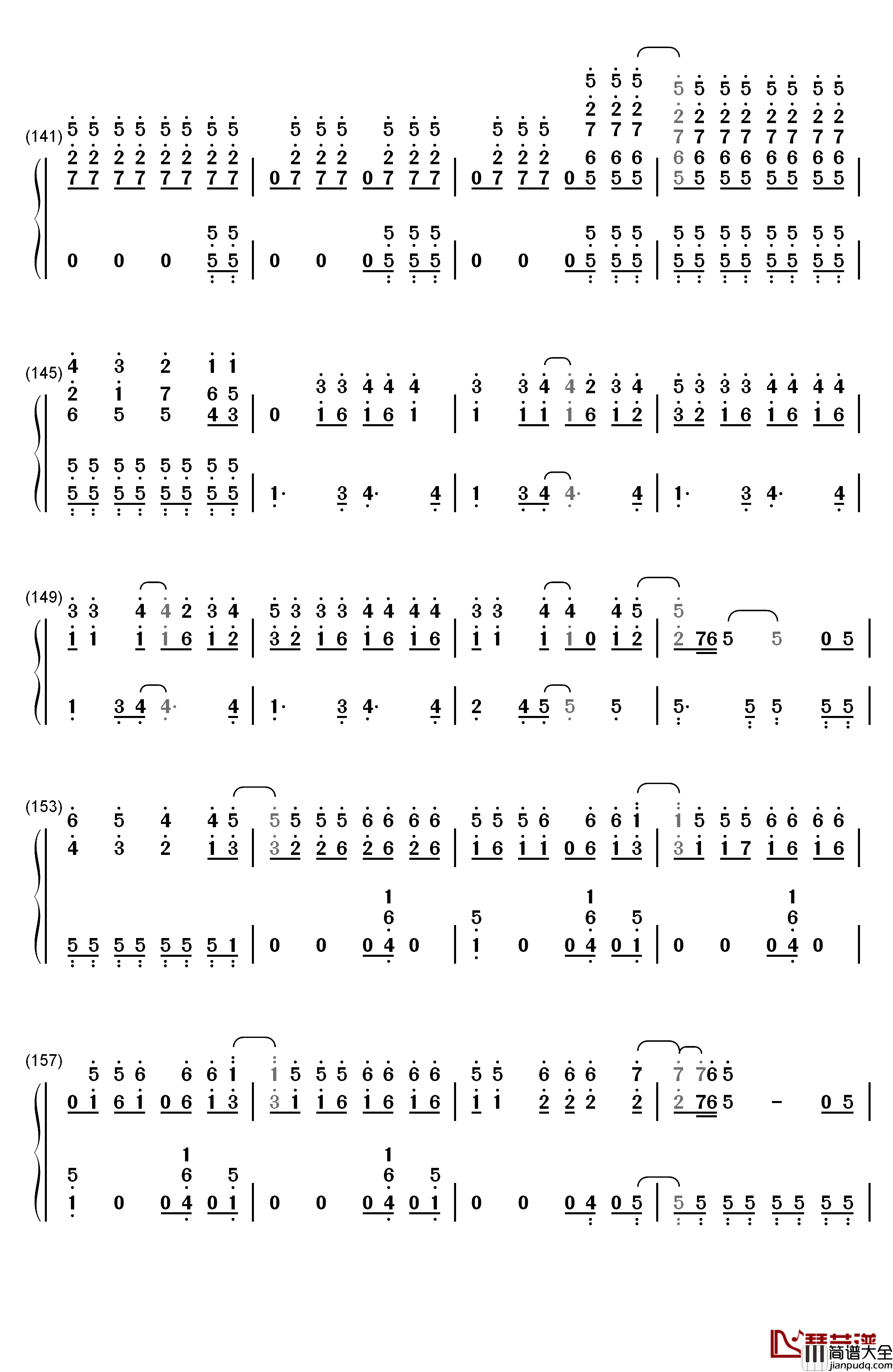 You_Can't_Stop_The_Beat钢琴简谱_数字双手_Marc_Shaiman