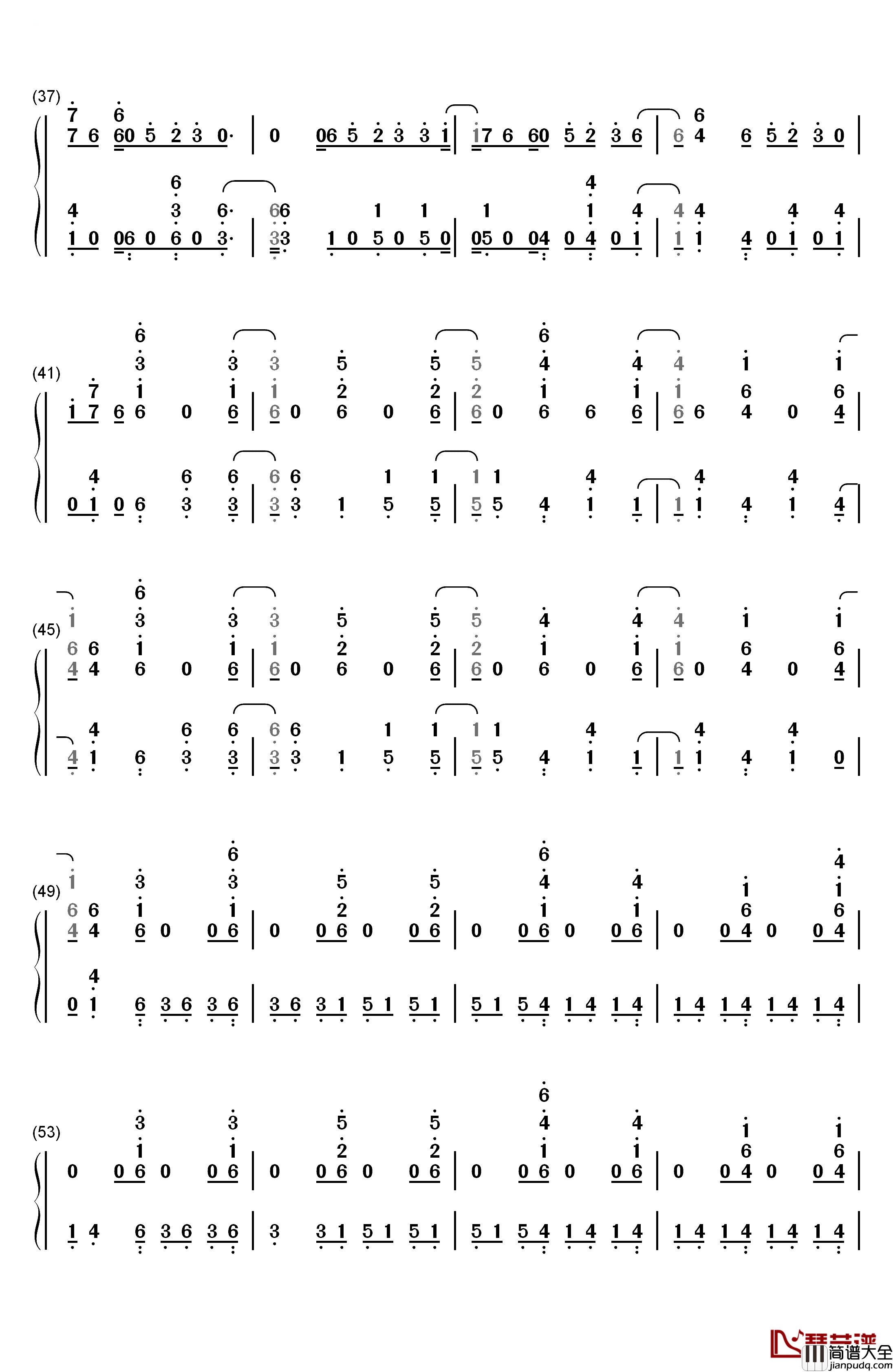 Welcome_to_My_Life钢琴简谱_数字双手_Chris_Brown