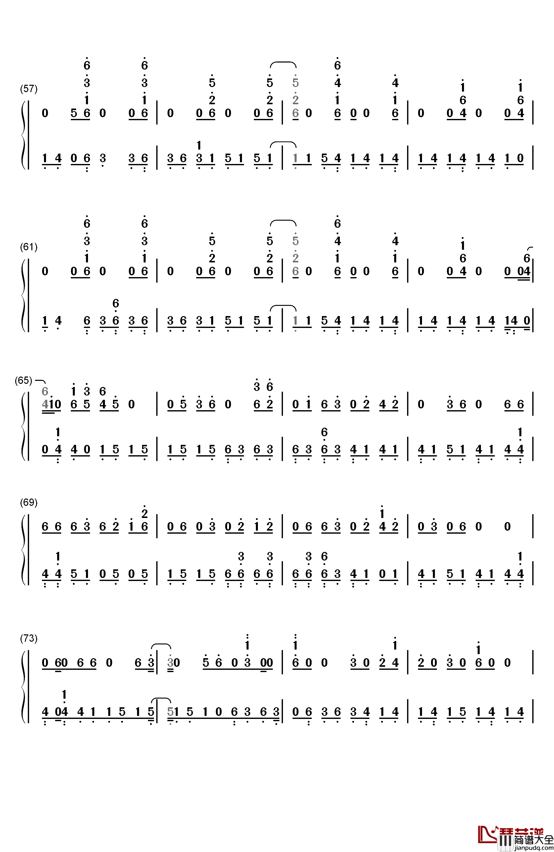 Welcome_to_My_Life钢琴简谱_数字双手_Chris_Brown