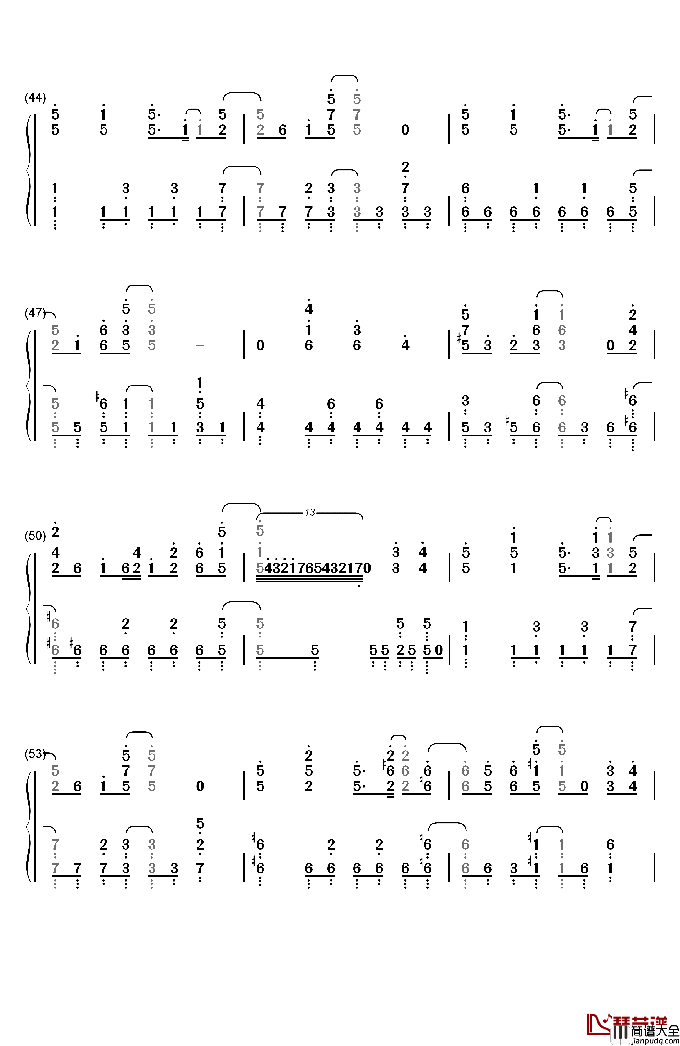 Step_by_Step_Up钢琴简谱_数字双手_Fourfolium