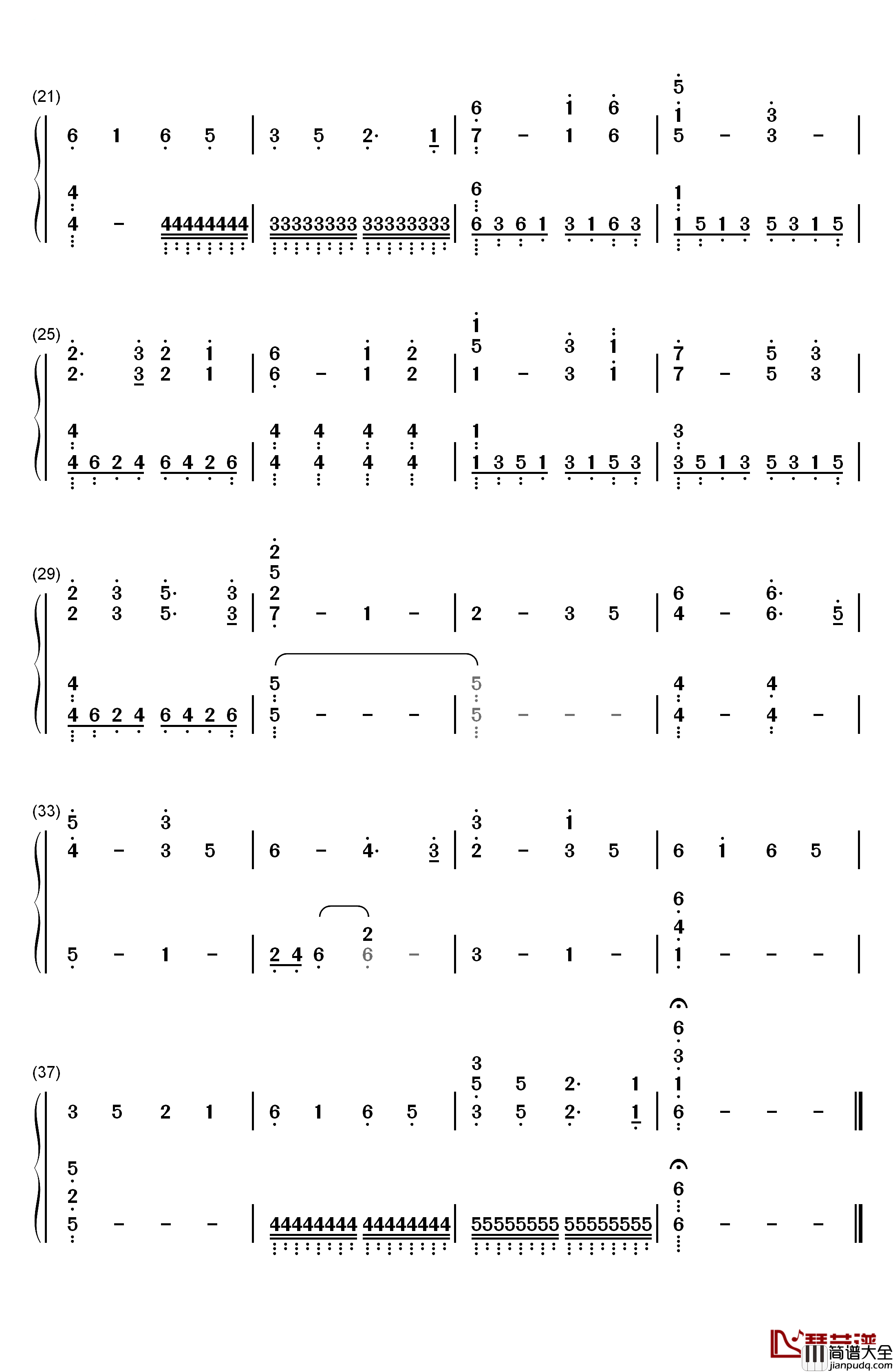 Oogway_Ascends钢琴简谱_数字双手_Hans_Zimmer