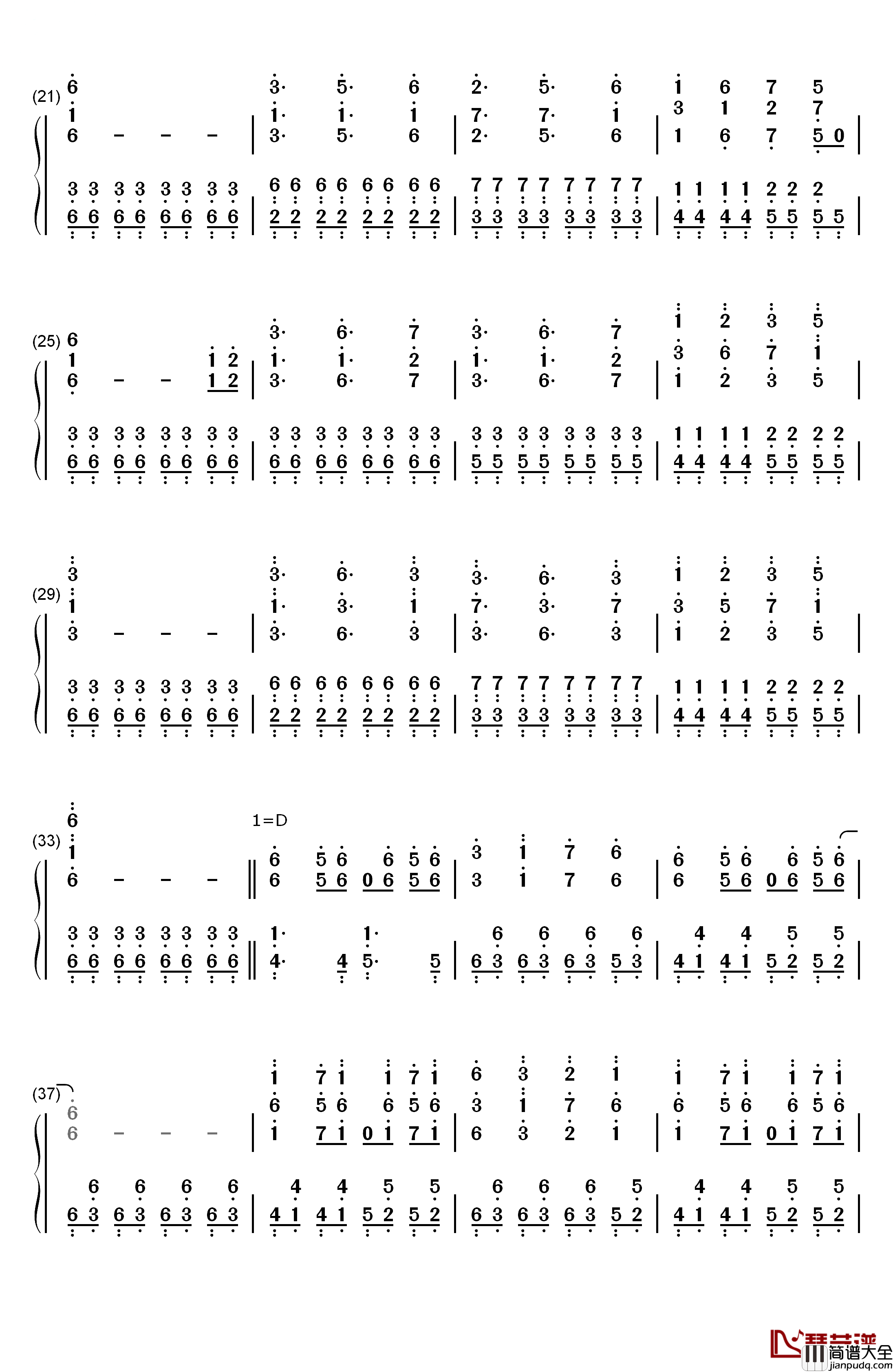 幽雅に咲かせ_墨染の桜_～_Border_of_Life钢琴简谱_数字双手_东方Project