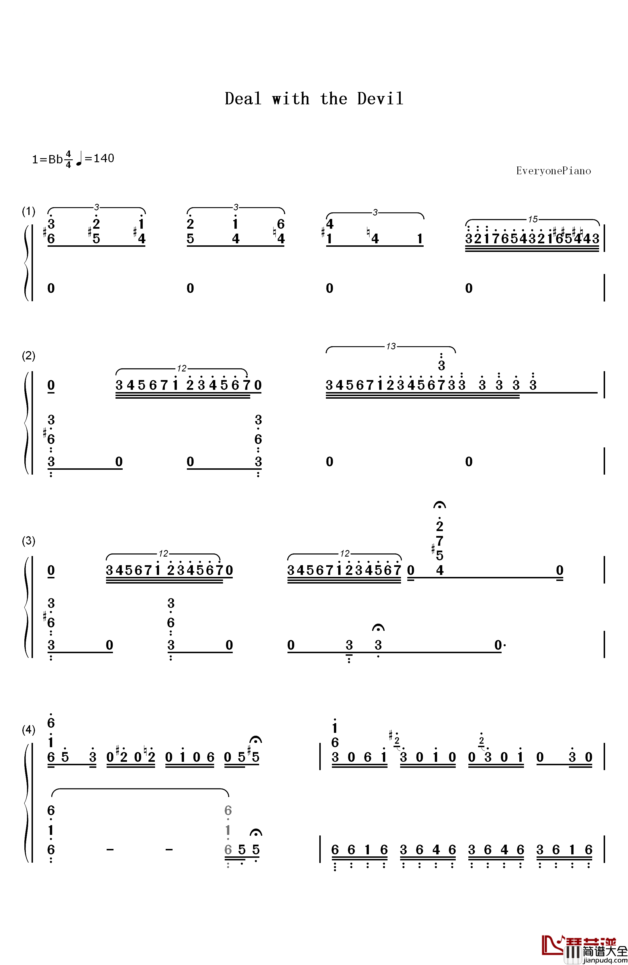 Deal_with_the_Devil钢琴简谱_数字双手_Tia