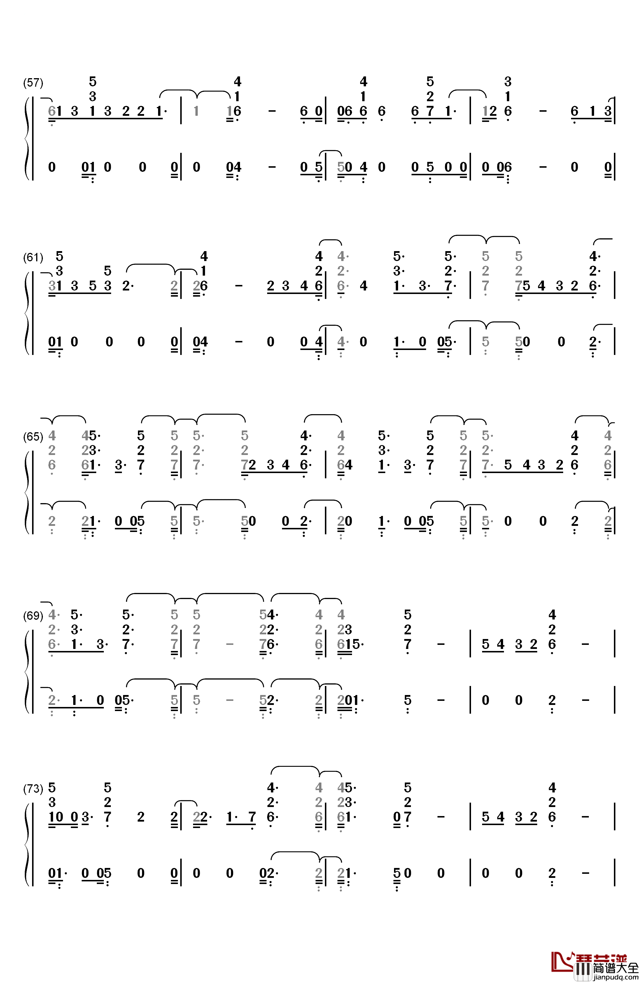 Disconnect钢琴简谱_数字双手_Clean_Bandit_ft_Marina