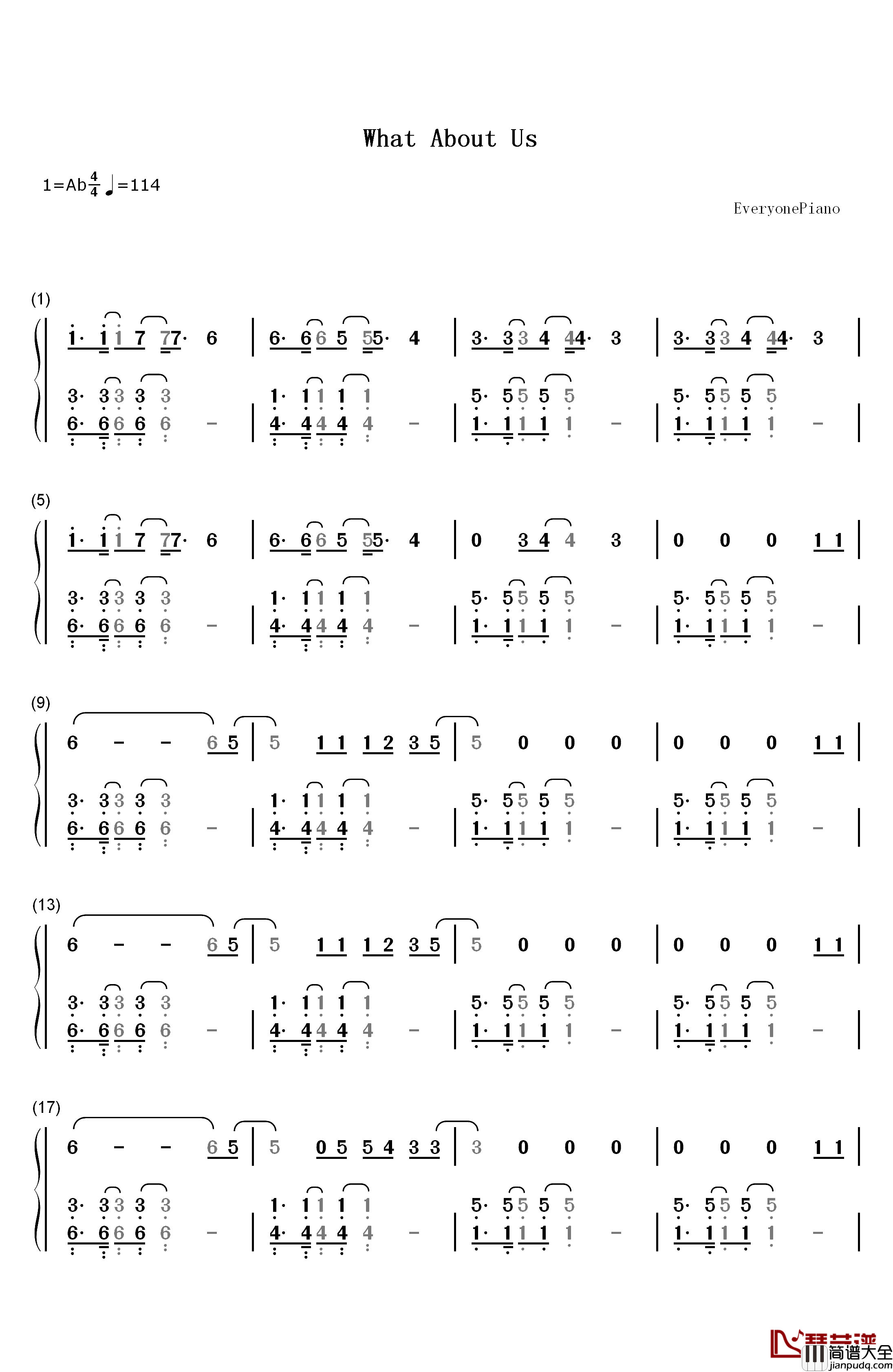 What_About_Us钢琴简谱_数字双手_P!nk