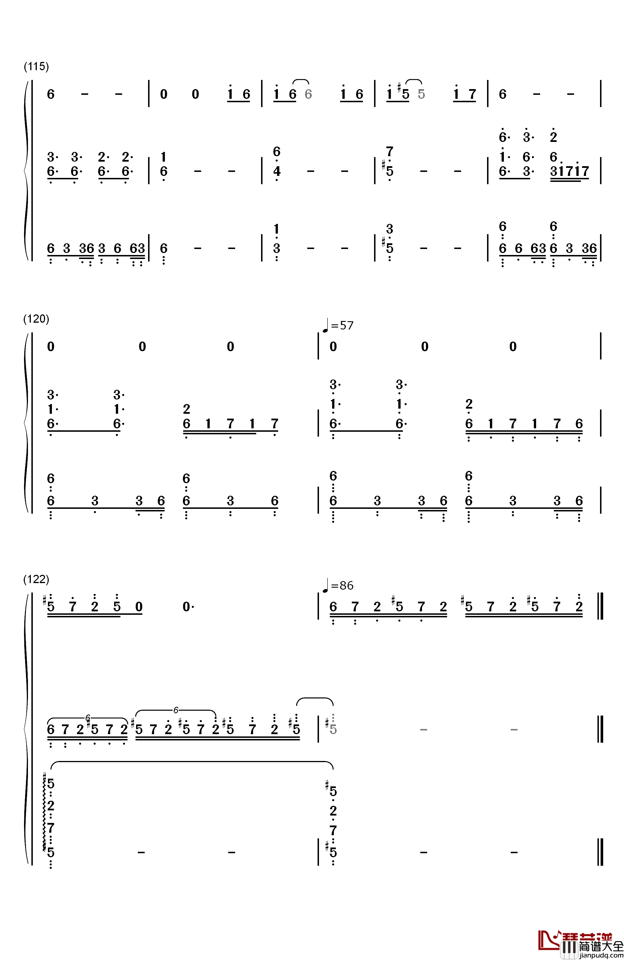 我要我们在一起钢琴简谱_数字双手_邓紫棋