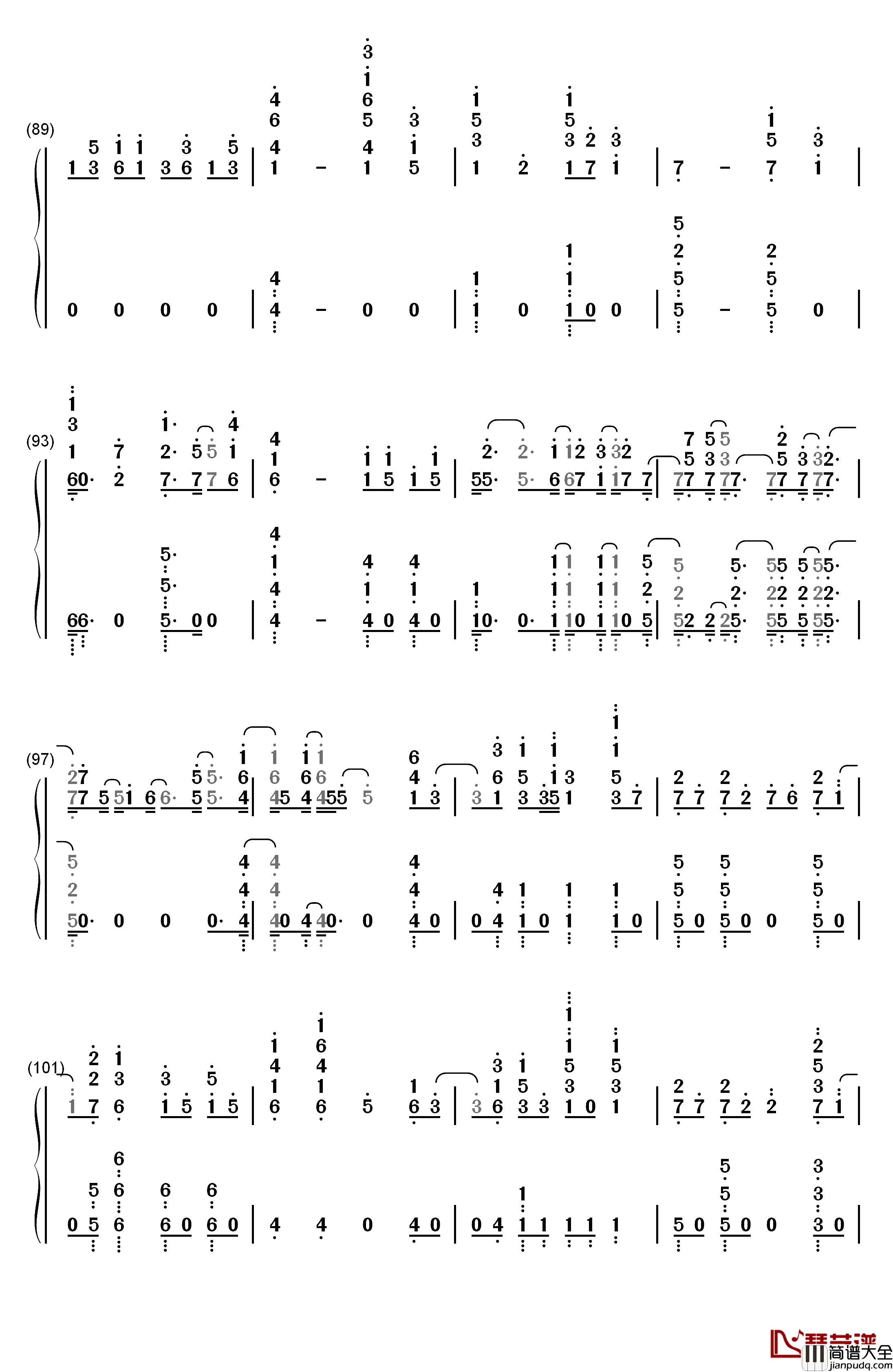 Scared_To_Be_Lonely钢琴简谱_数字双手_Martin_Garrix_Dua_Lipa