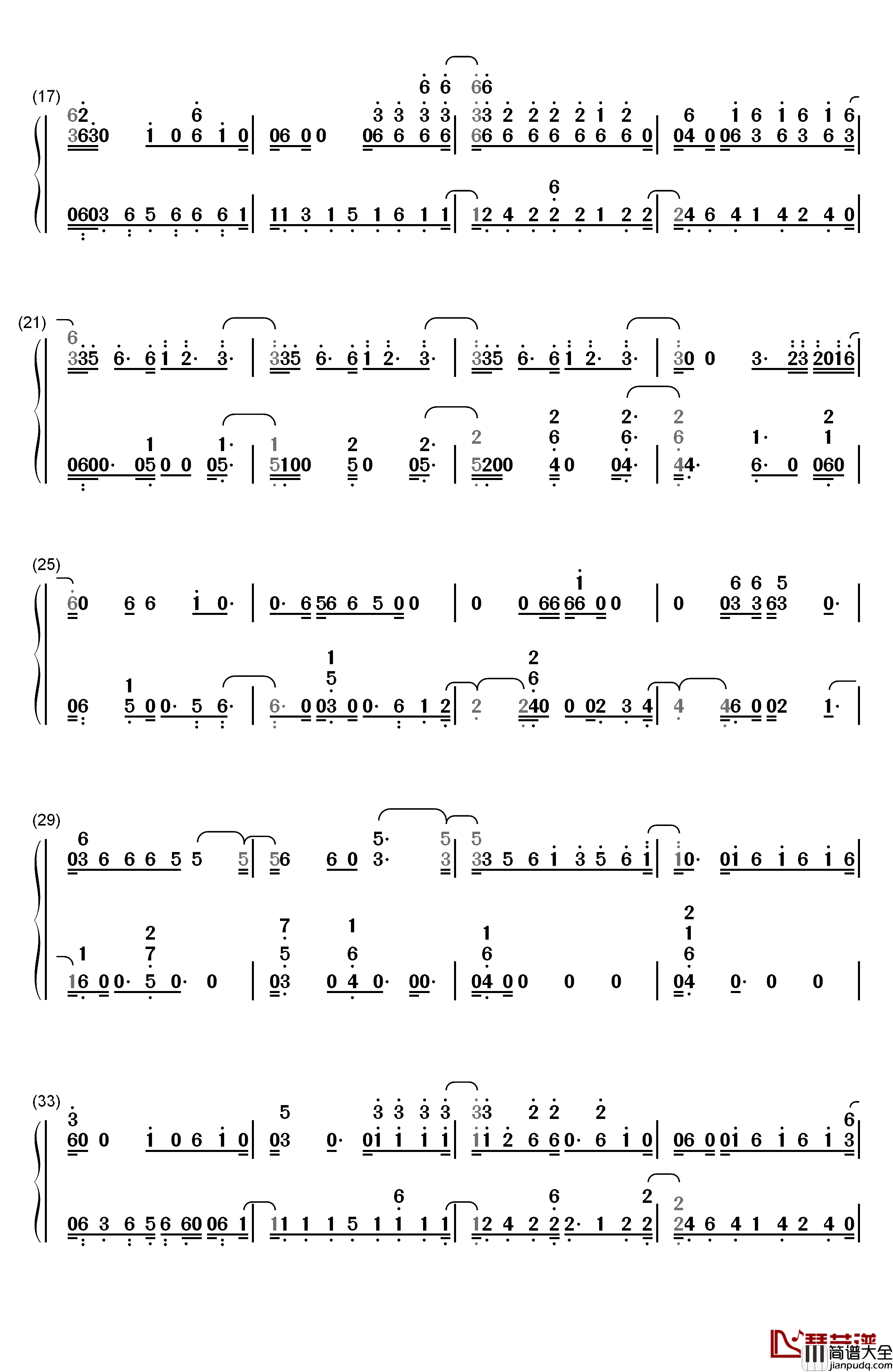 Woman钢琴简谱_数字双手_Kesha