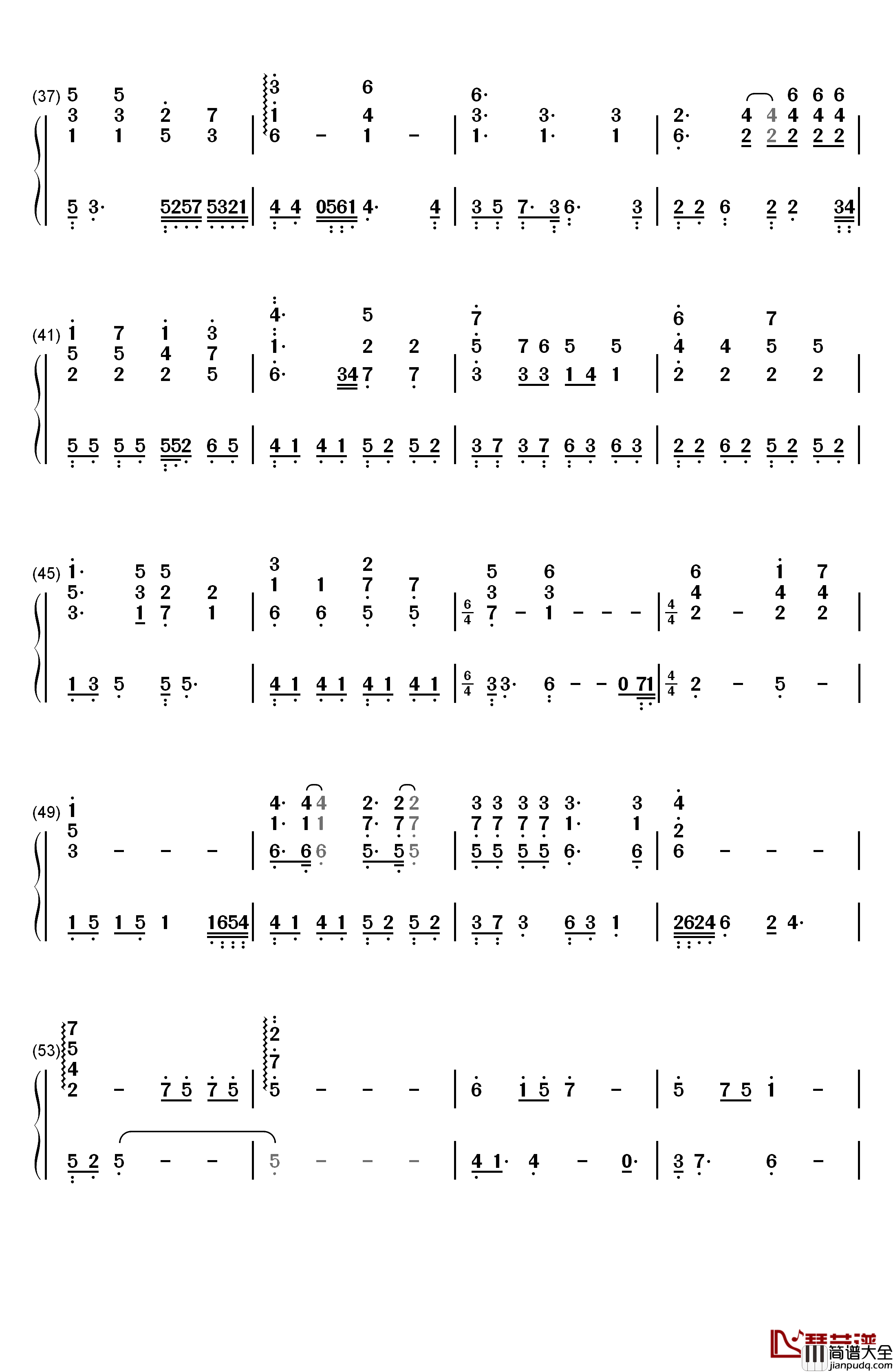 以后别做朋友钢琴简谱_数字双手_周兴哲