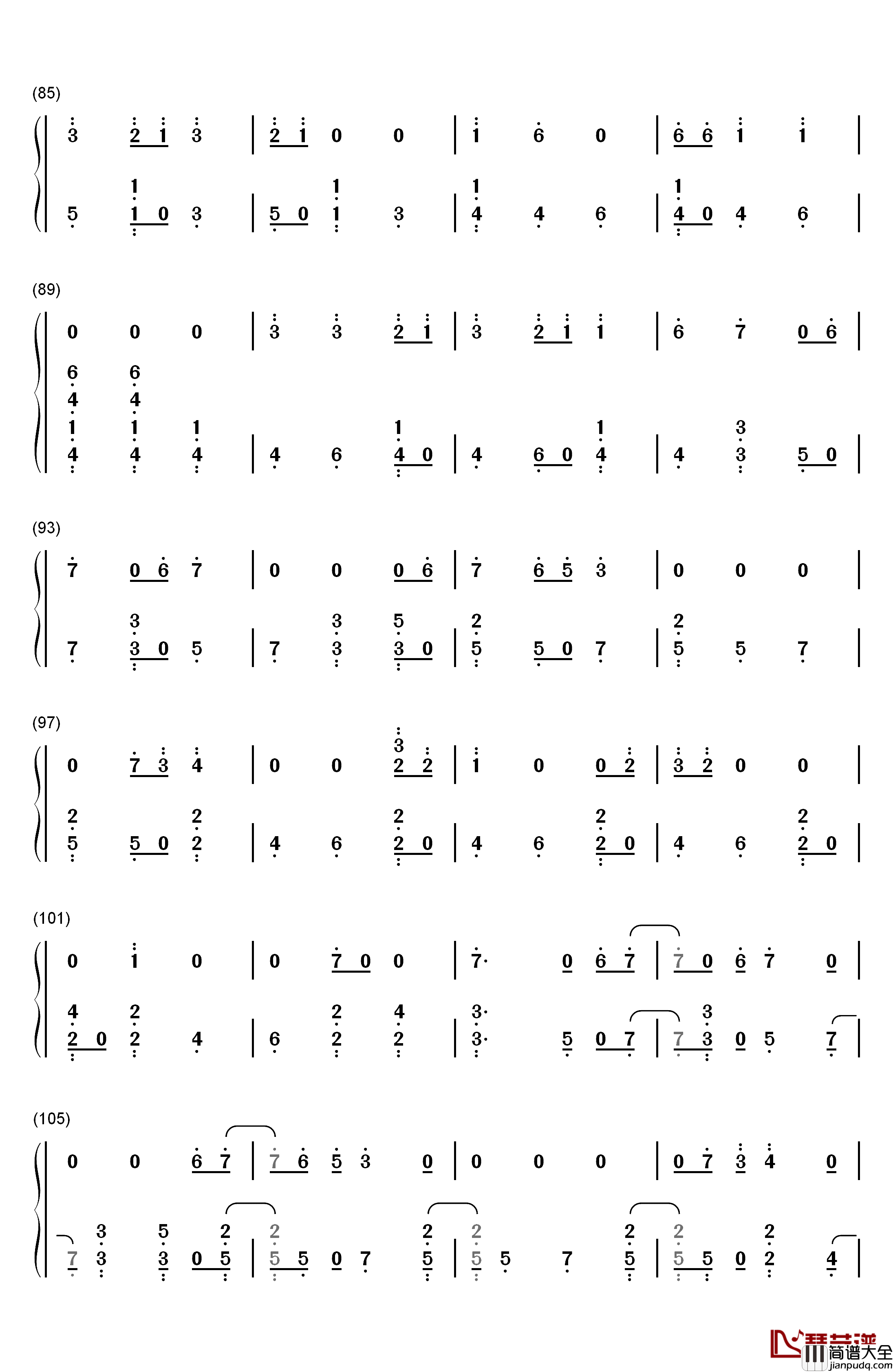 Thunder钢琴简谱_数字双手_Imagine_Dragons