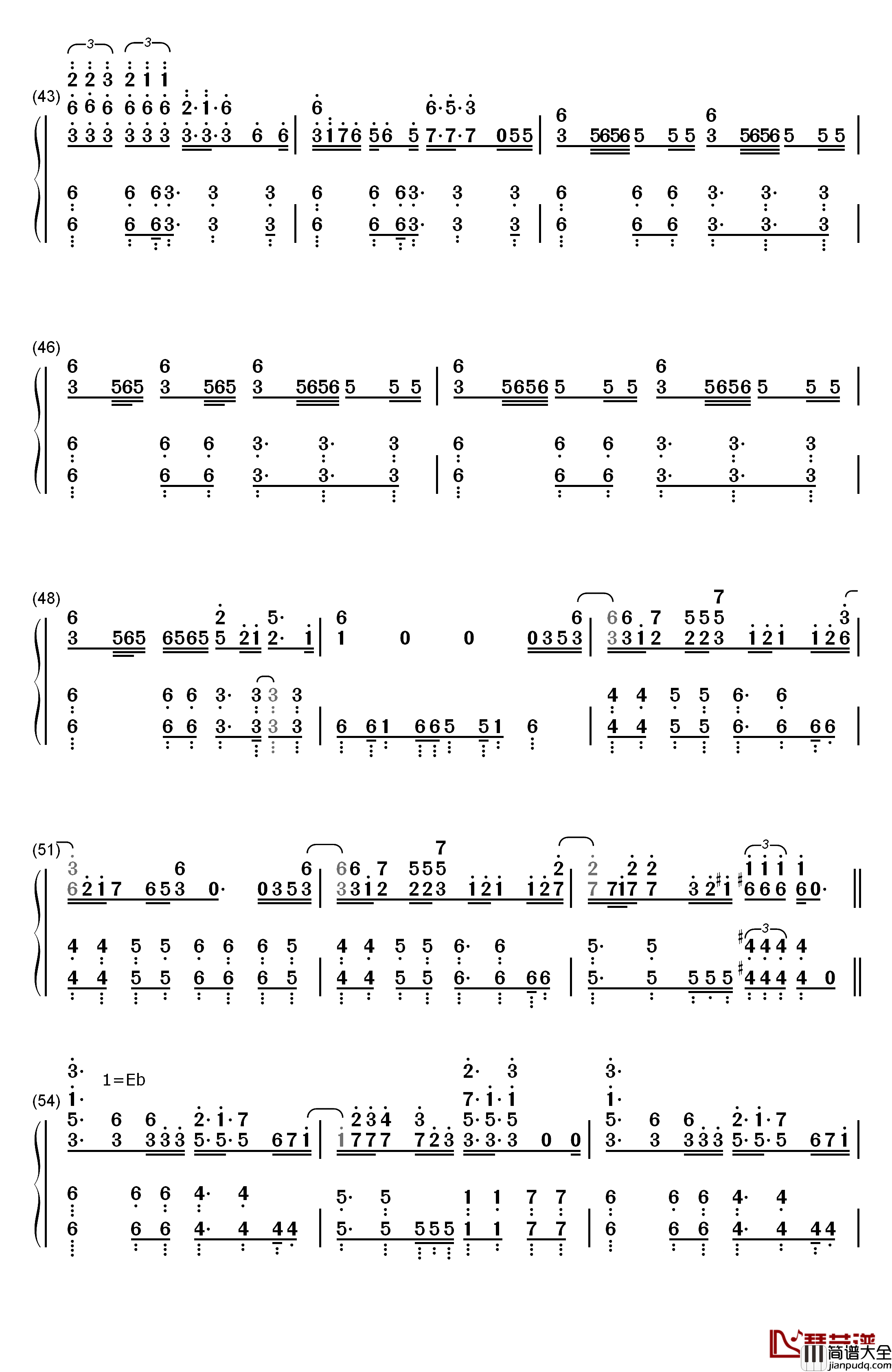 砂の惑星钢琴简谱_数字双手_初音ミク_ハチ