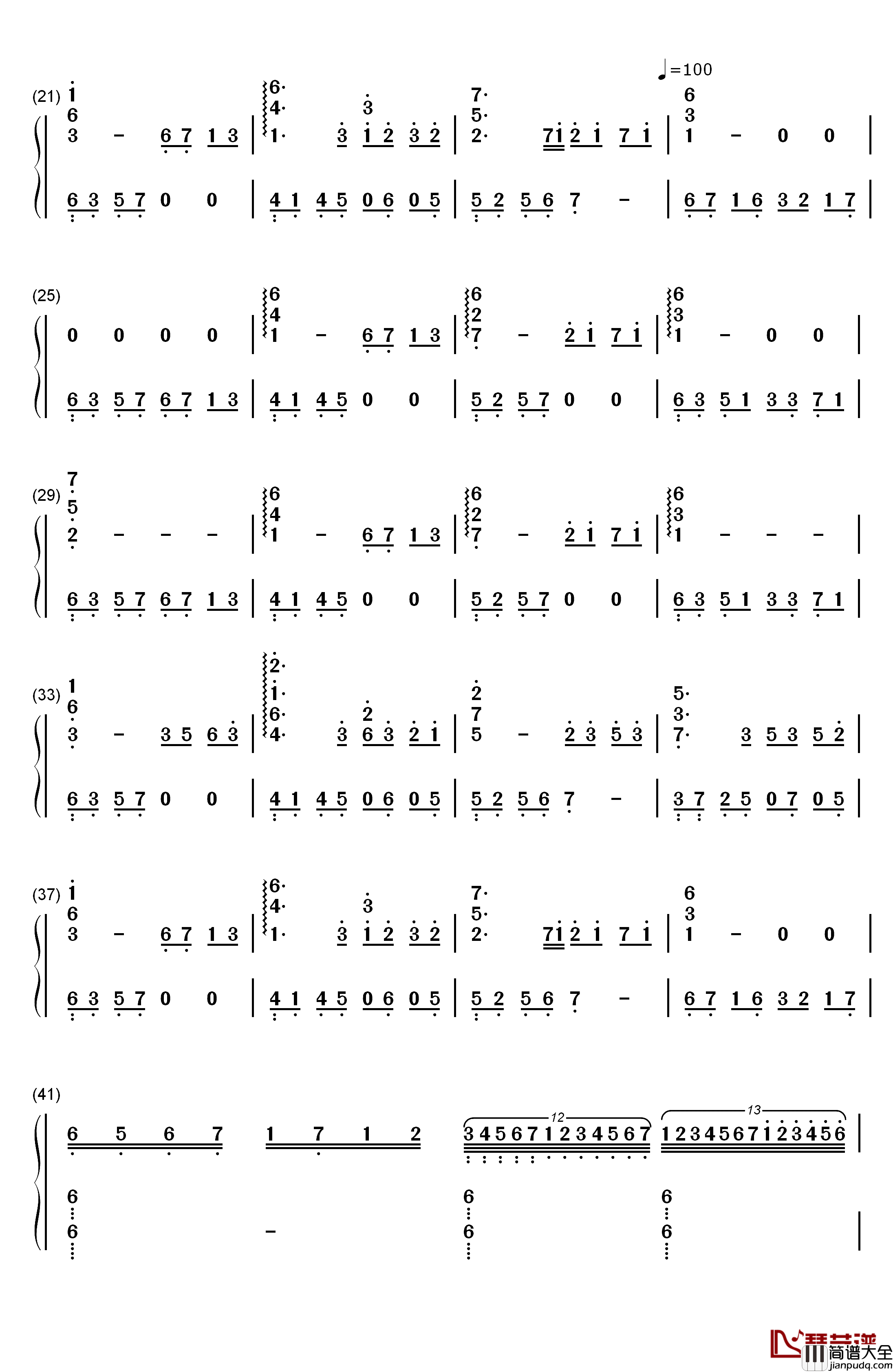 夜的钢琴曲_5钢琴简谱_数字双手_石进