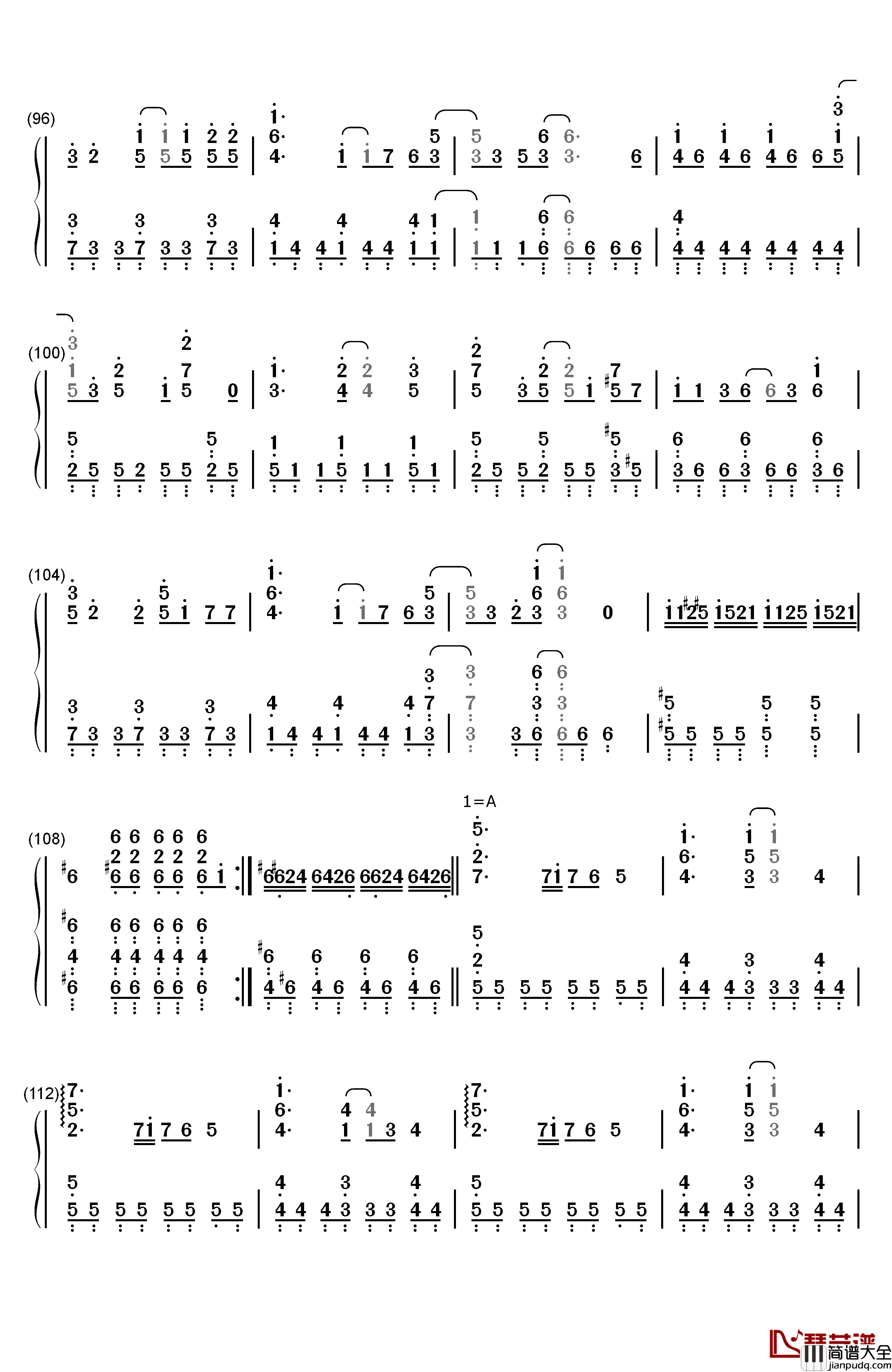 Butter_Fly钢琴简谱_数字双手_和田光司