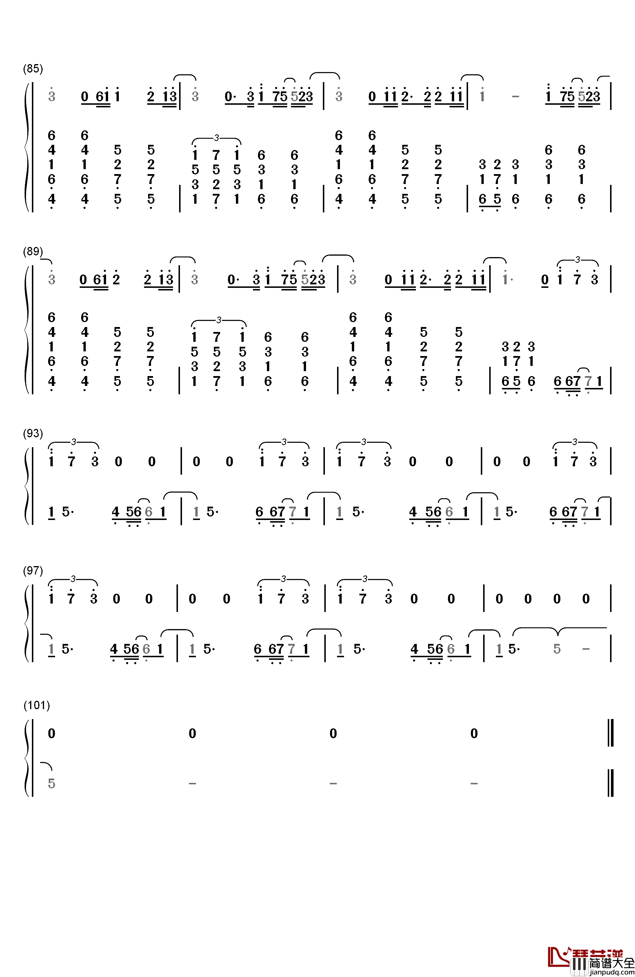 地球仪钢琴简谱_数字双手_松泽由美