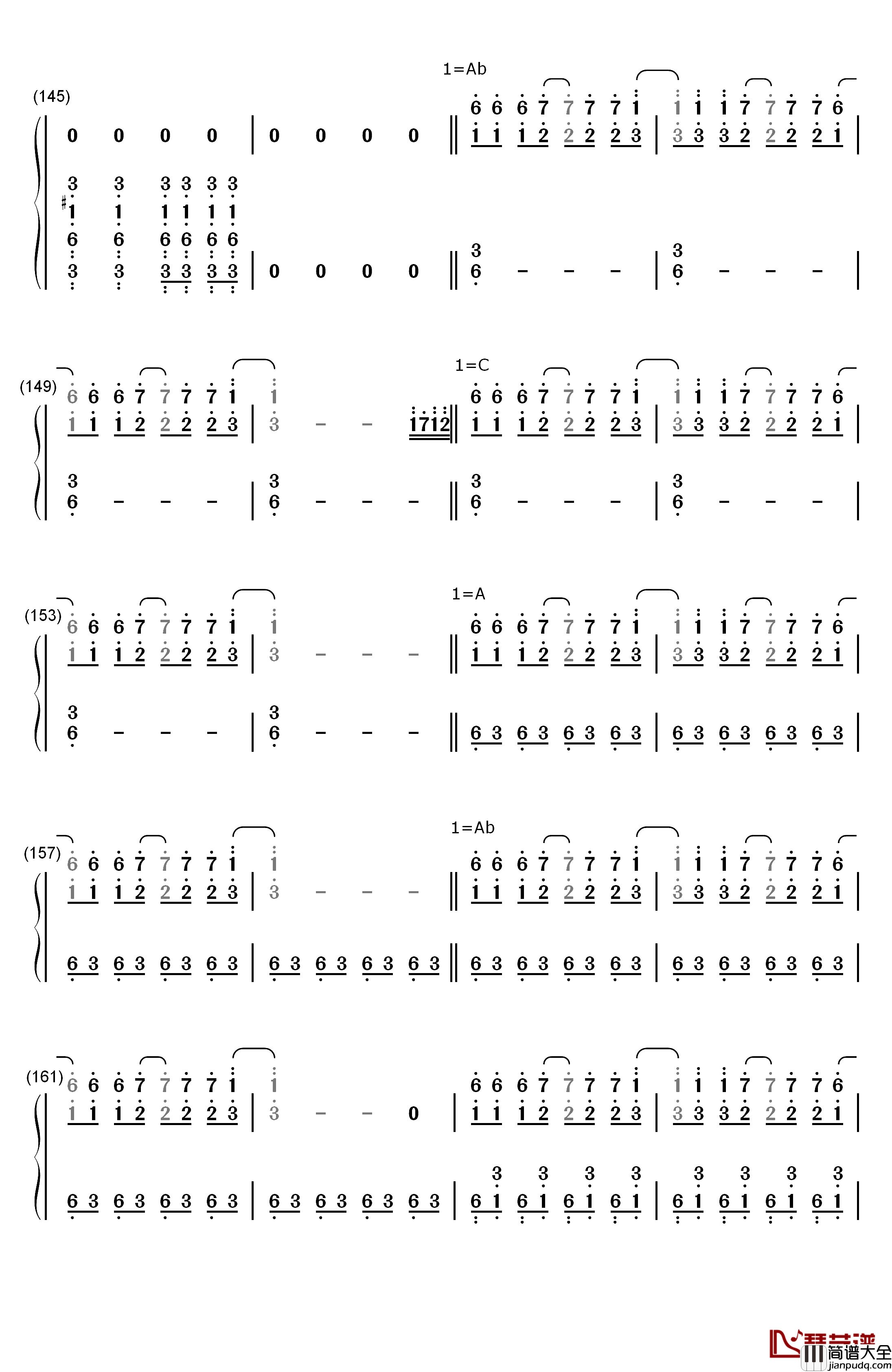 少女幻葬_~_Necro钢琴简谱_数字双手_东方Project