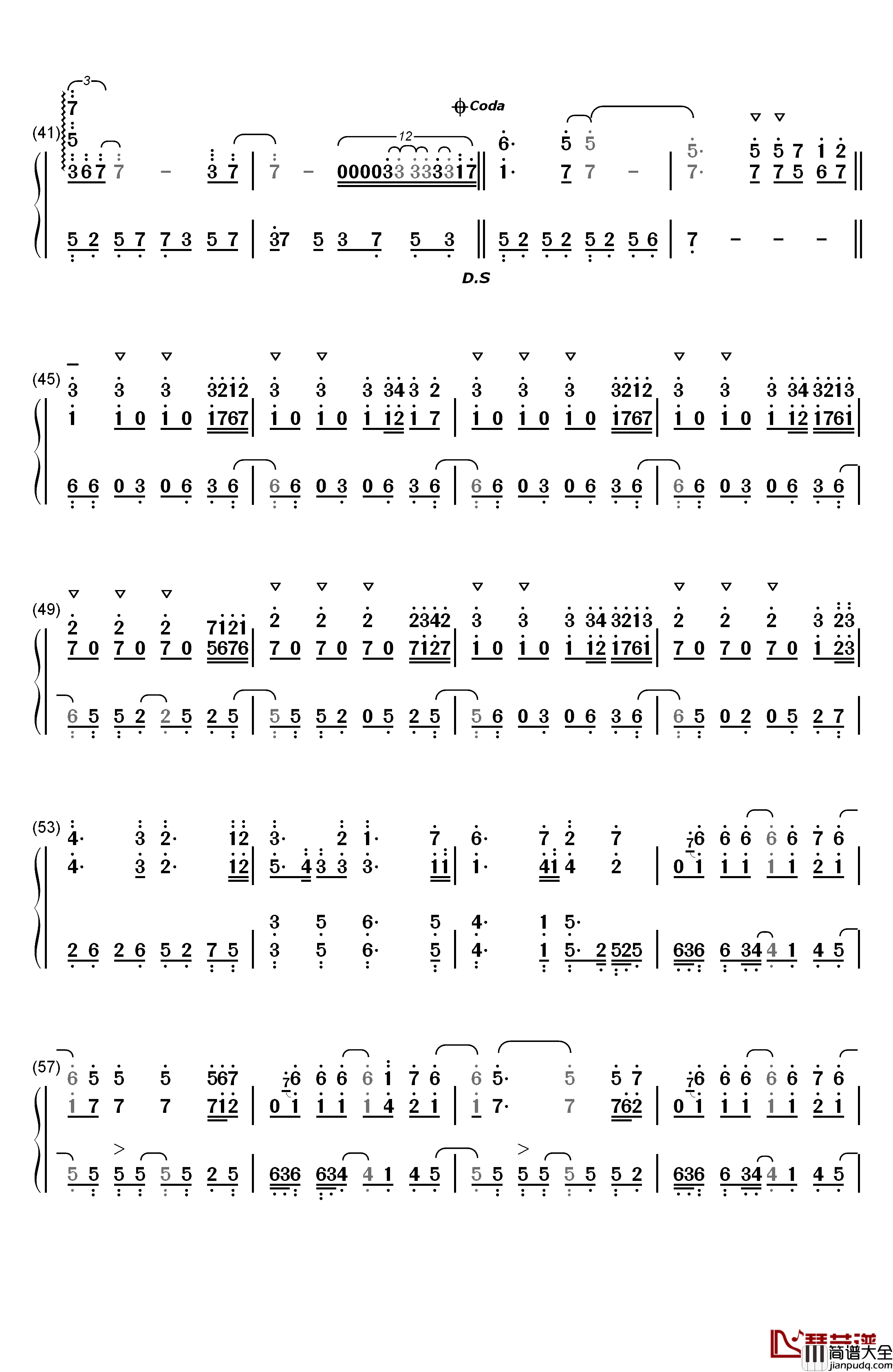 The_Mermaid钢琴简谱_数字双手_雅尼