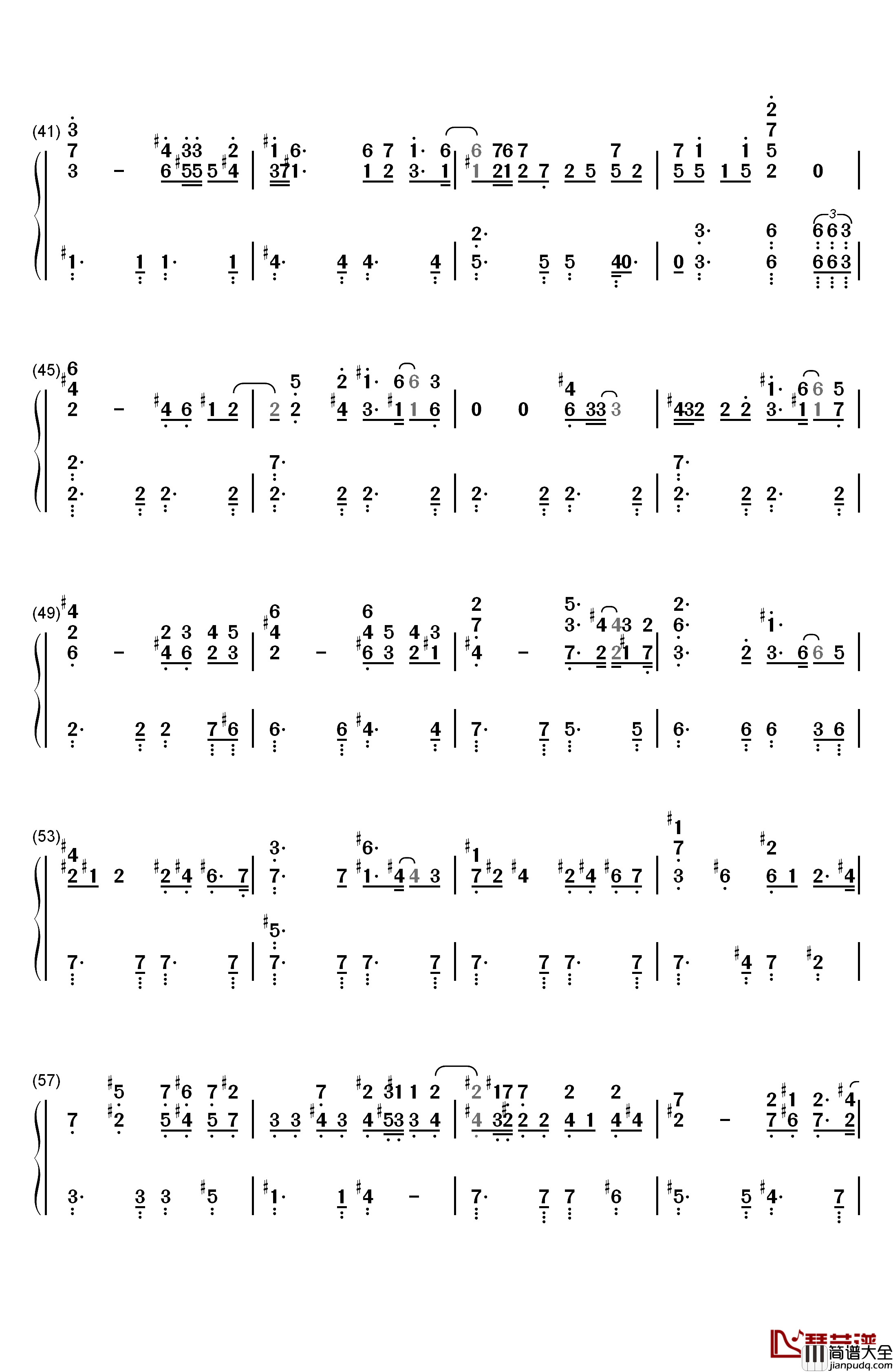 Beauty_and_the_Beast钢琴简谱_数字双手_Celine_Dion_Peabo_Bryson