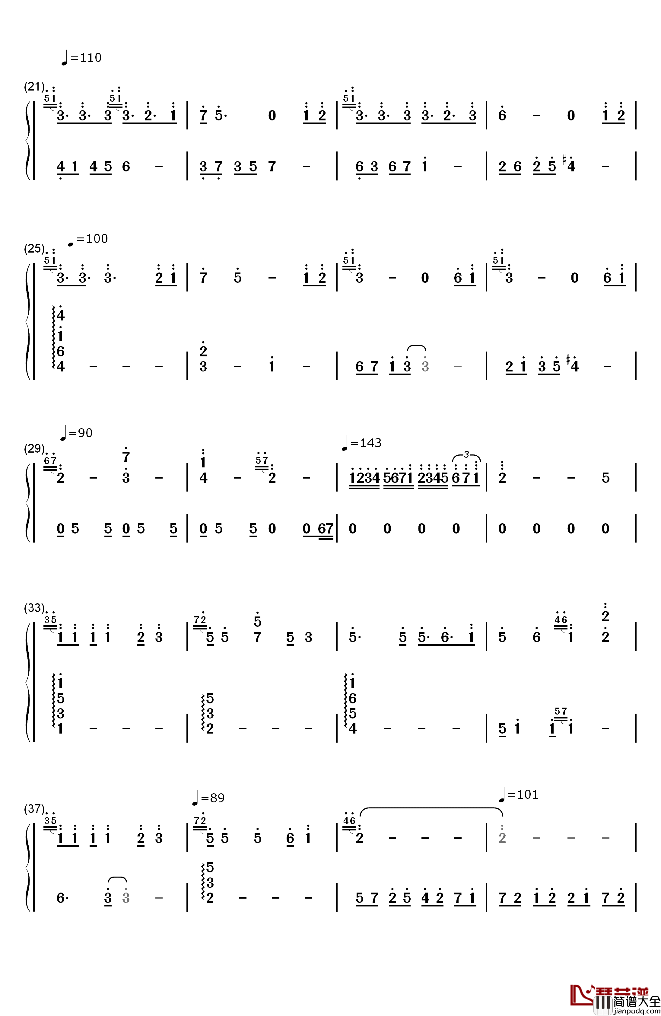 Part_of_Your_World钢琴简谱_数字双手_Alan_Menken
