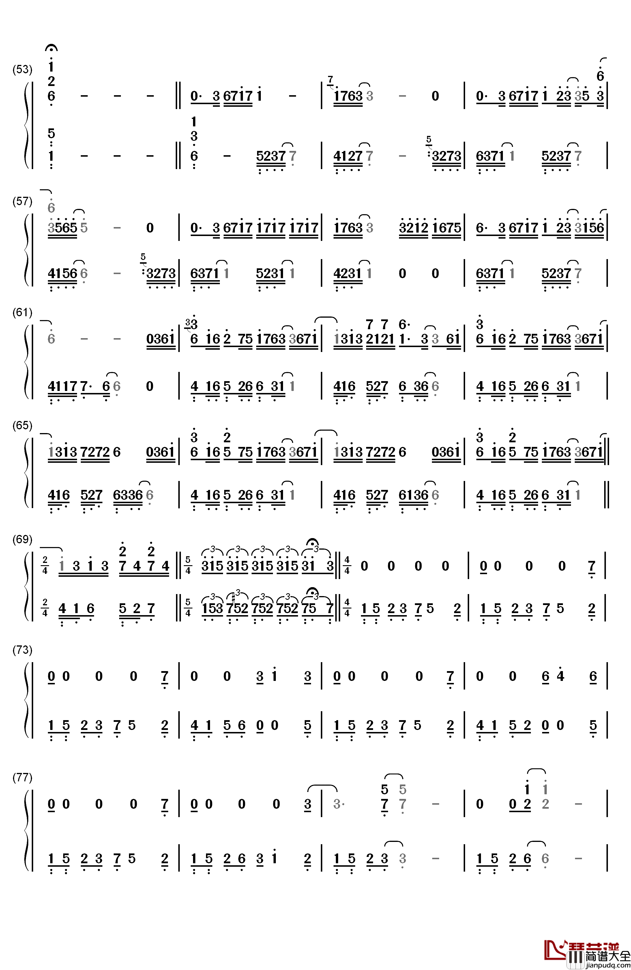 Longing_&_Love钢琴简谱_数字双手_George_Winston__乔治温斯顿