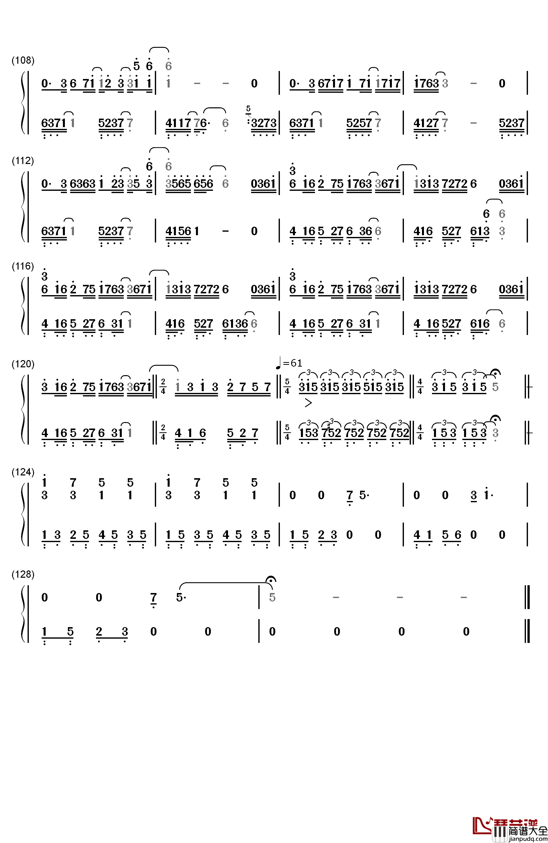 Longing_&_Love钢琴简谱_数字双手_George_Winston__乔治温斯顿