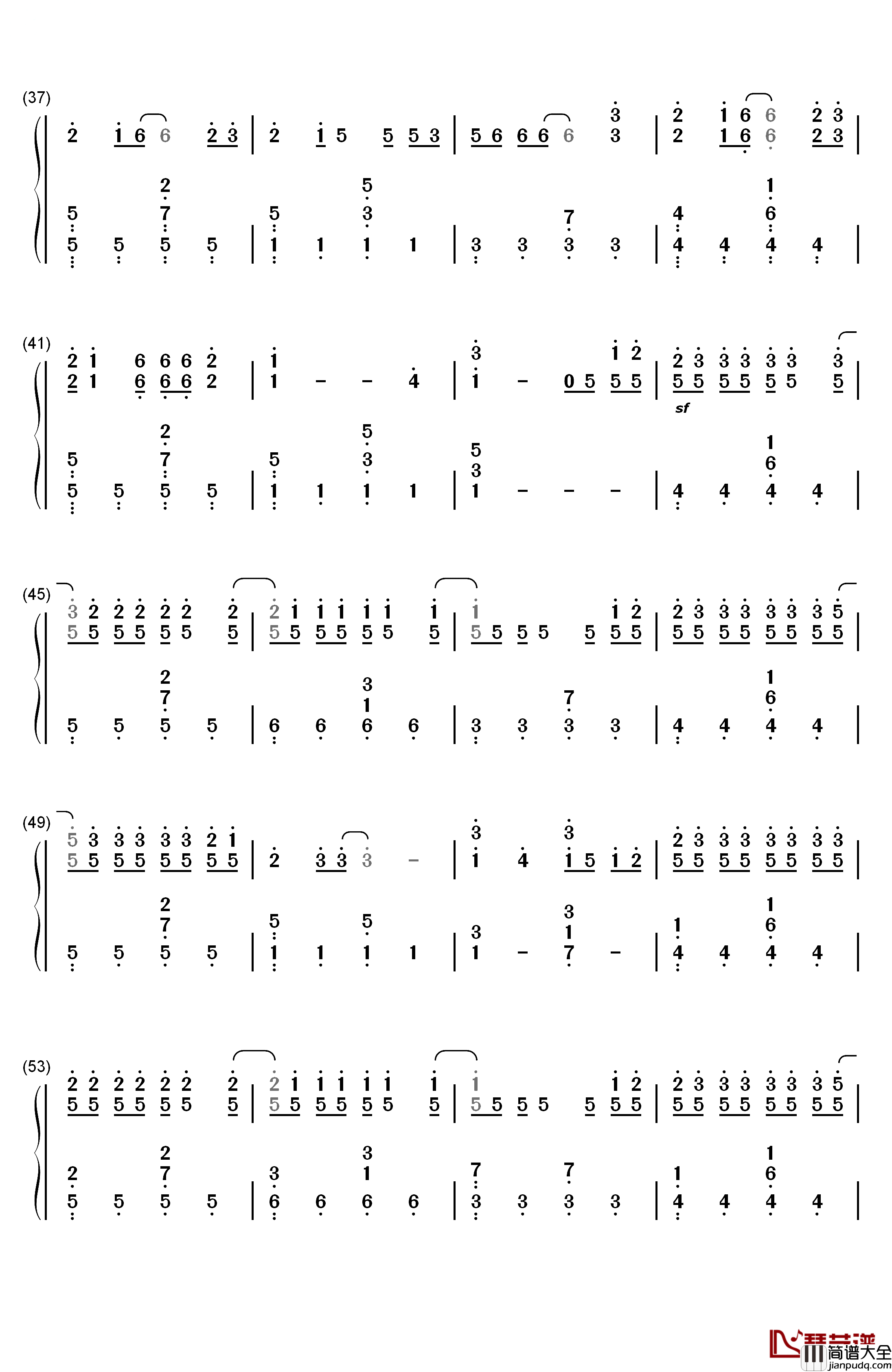 secret_base_君がくれたもの钢琴简谱_数字双手_ZONE