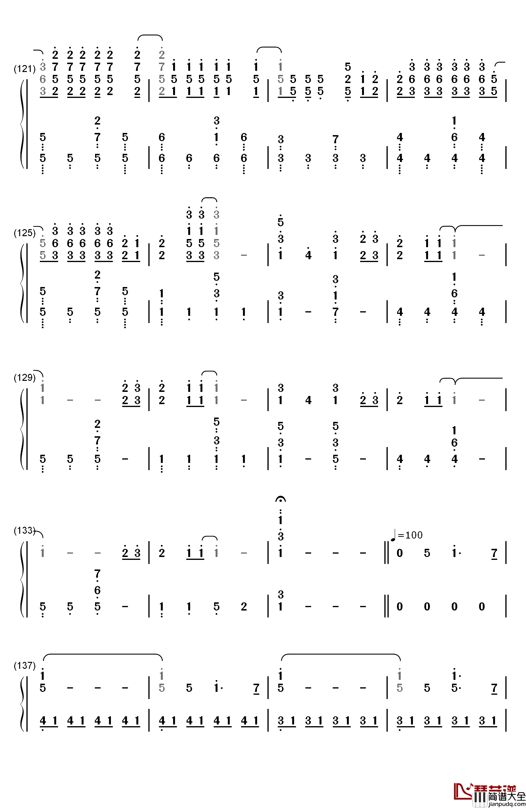 secret_base_君がくれたもの钢琴简谱_数字双手_ZONE