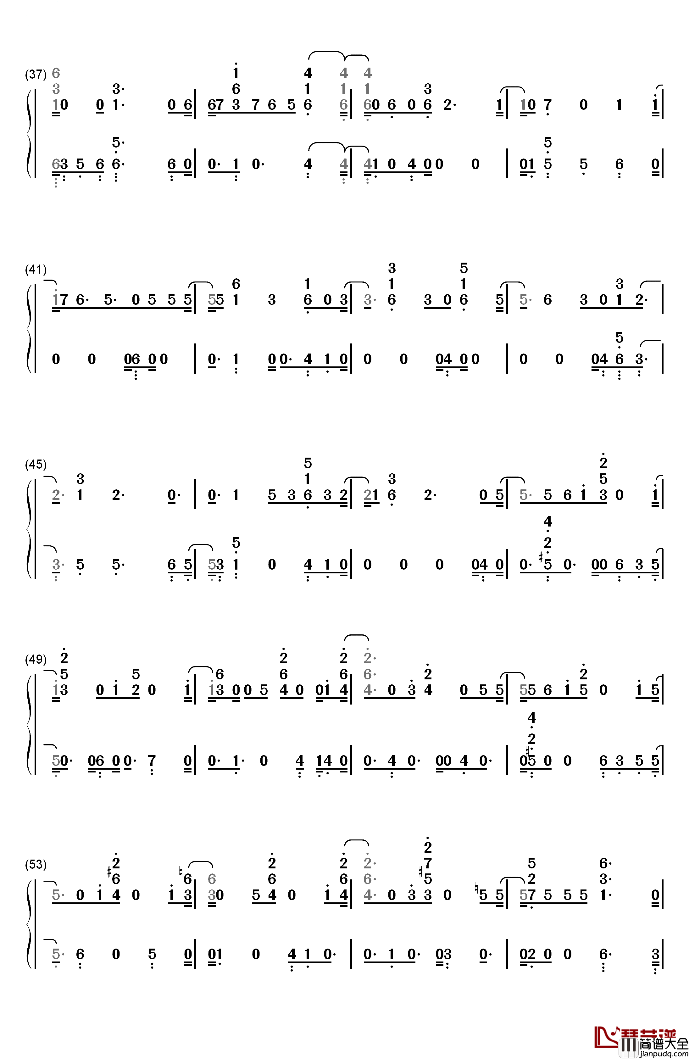 The_Eve钢琴简谱_数字双手_EXO